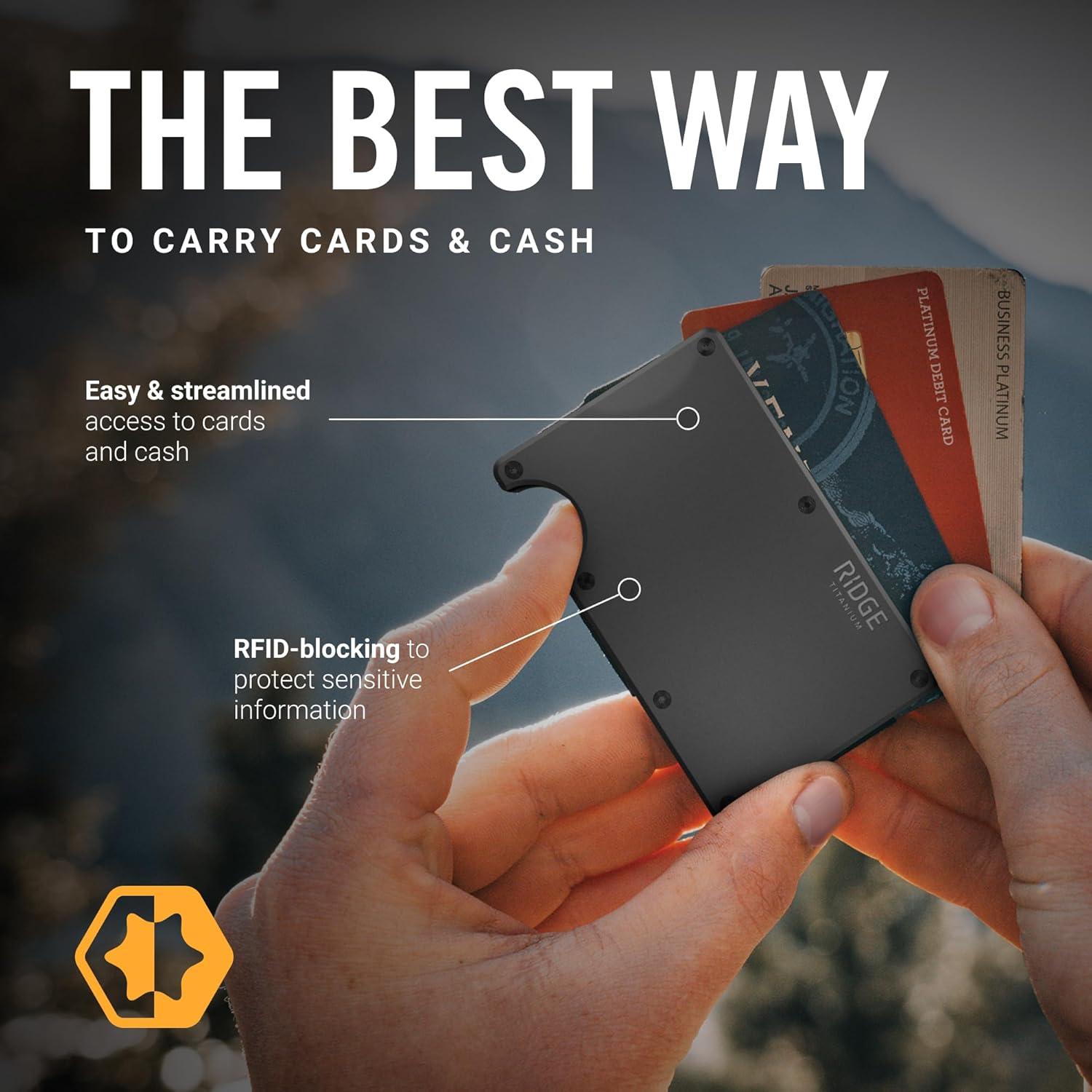 Billetera Ridge para hombres - Minimalista y bloqueadora RFID