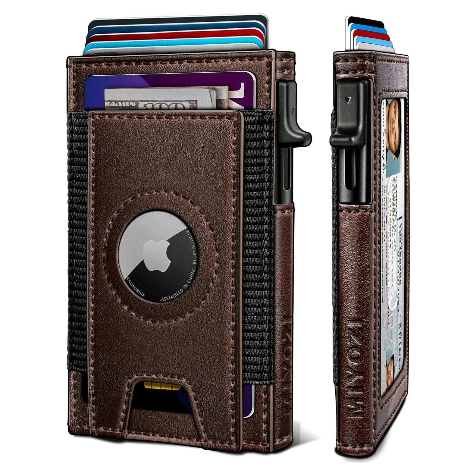 Billetera Airtag para hombres con bloqueo RFID - Minimalista 7-9 tarjetas