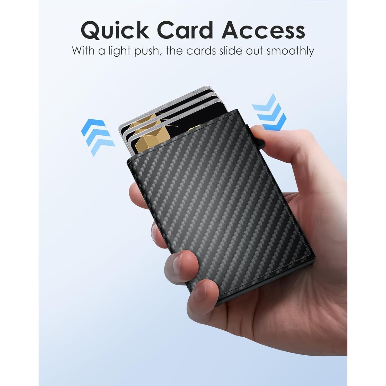 Billetera RFID delgada QLD para hombres - Capacidad 11 tarjetas