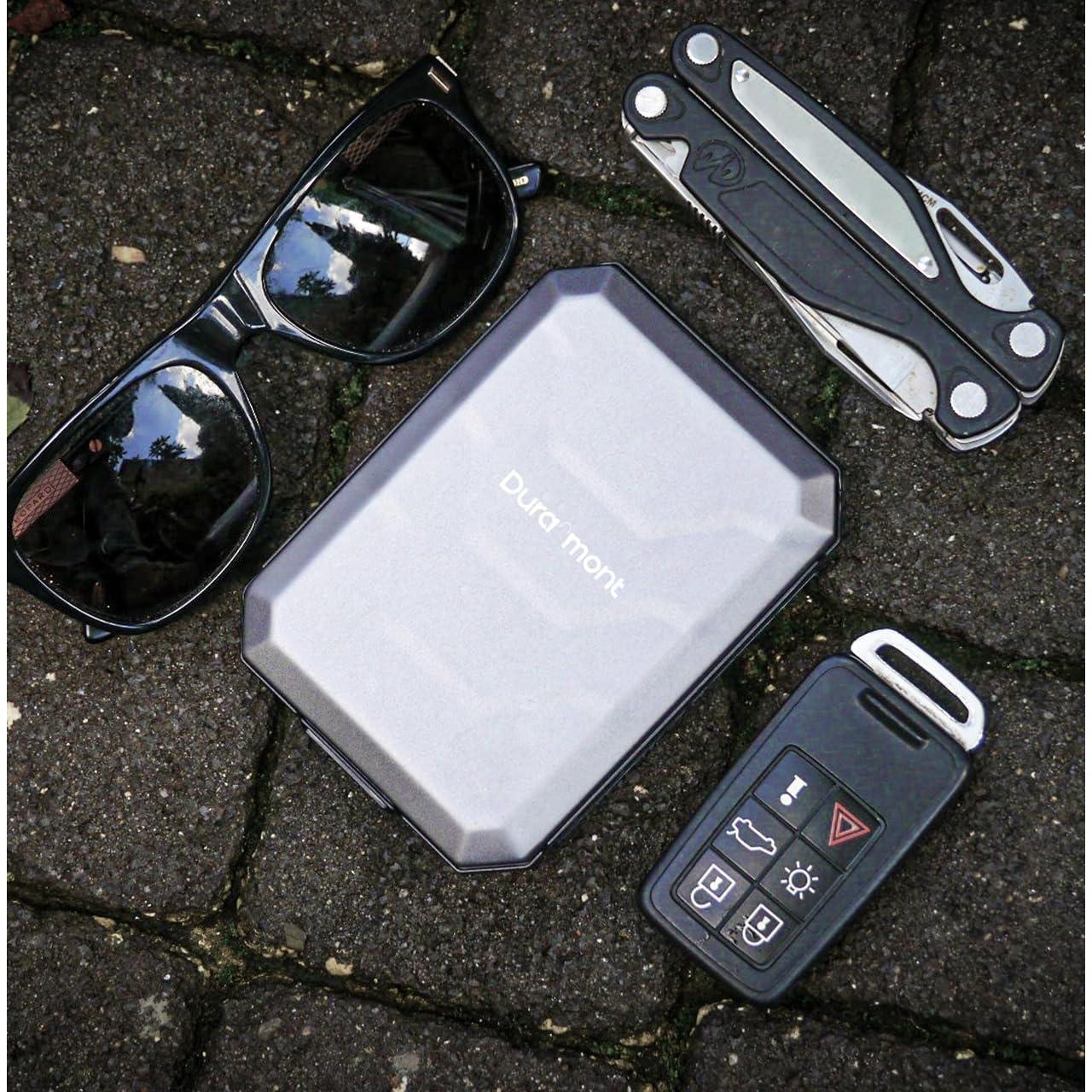 Cartera delgada Duramont para hombres con bloqueo RFID - Aluminio