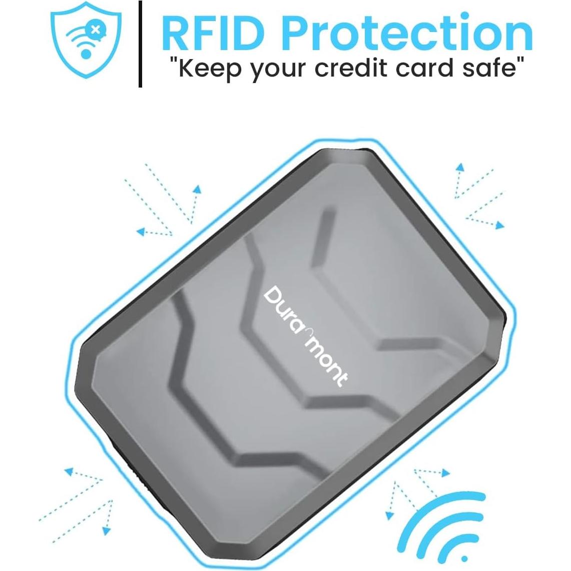 Cartera delgada Duramont para hombres con bloqueo RFID - Aluminio