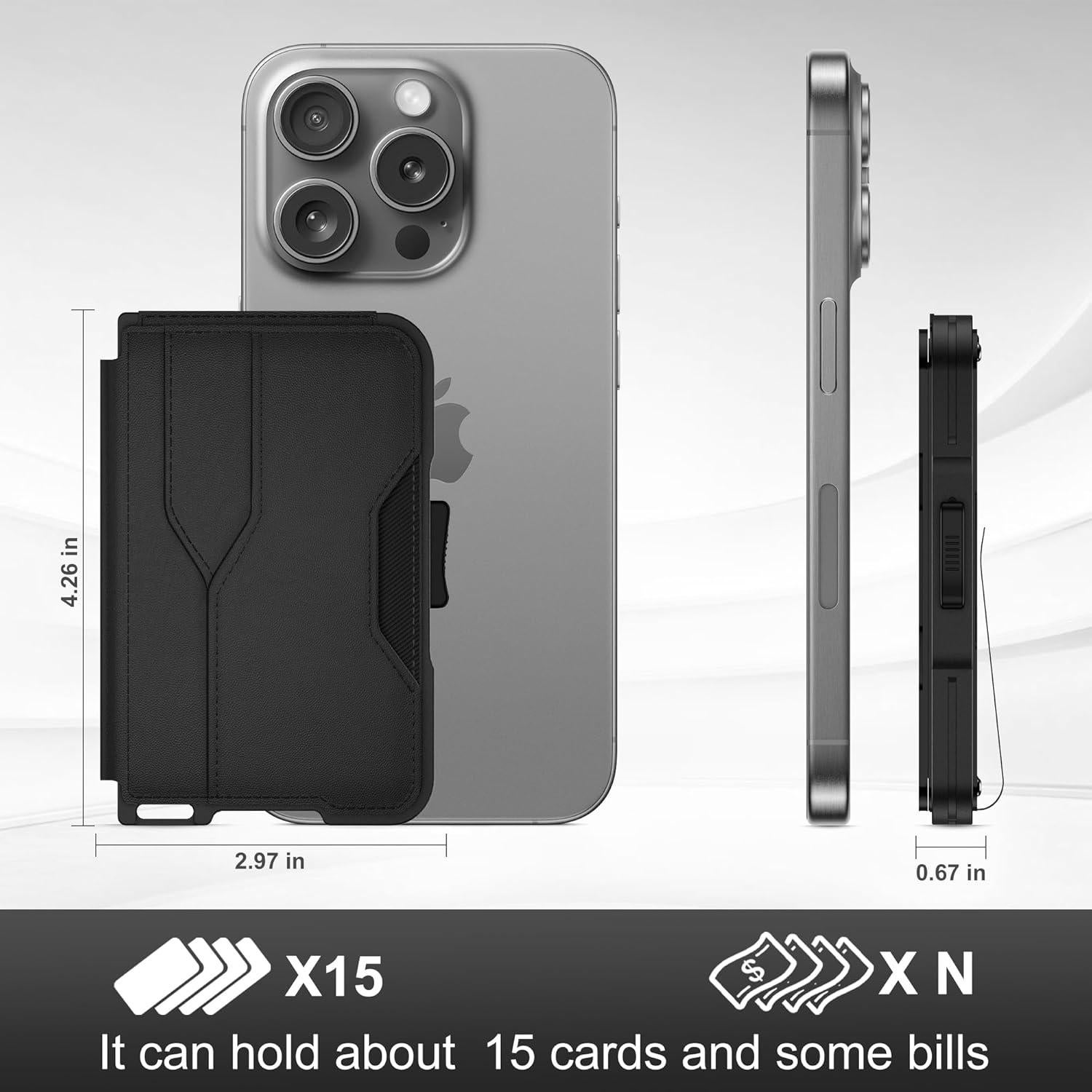 Billetera delgada para hombres Tizmuo con bloqueo RFID negra