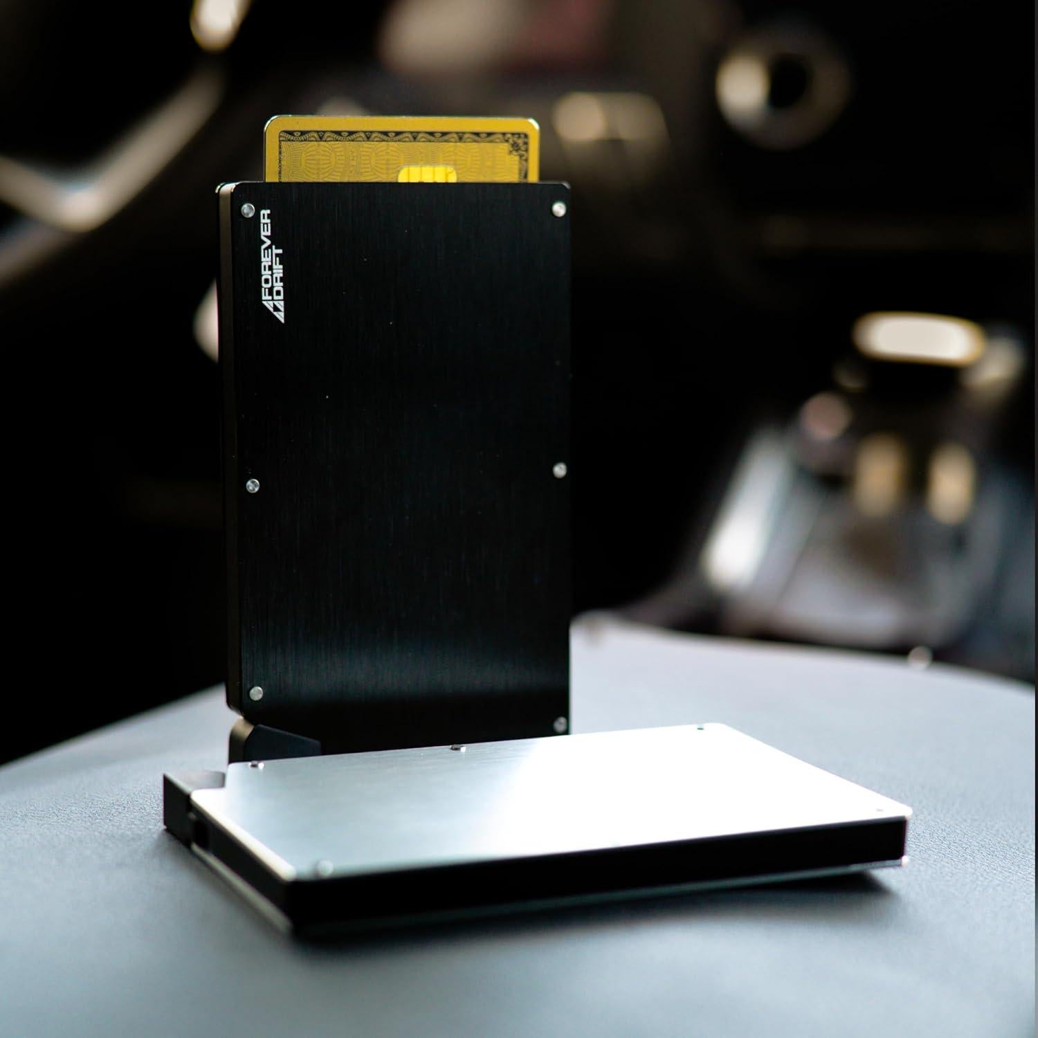 Tarjetero Pop Up Slim Forever Drift con Bloqueo RFID Plata