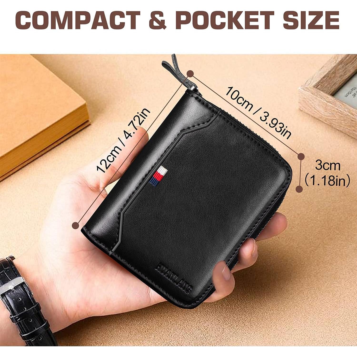 Cartera de Hombre HUANLANG con Bloqueo RFID y Cremallera