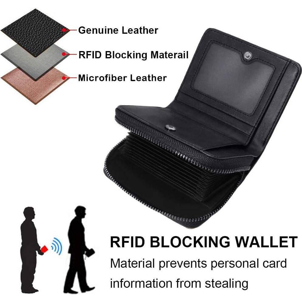 Cartera de Hombre HUANLANG con Bloqueo RFID y Cremallera