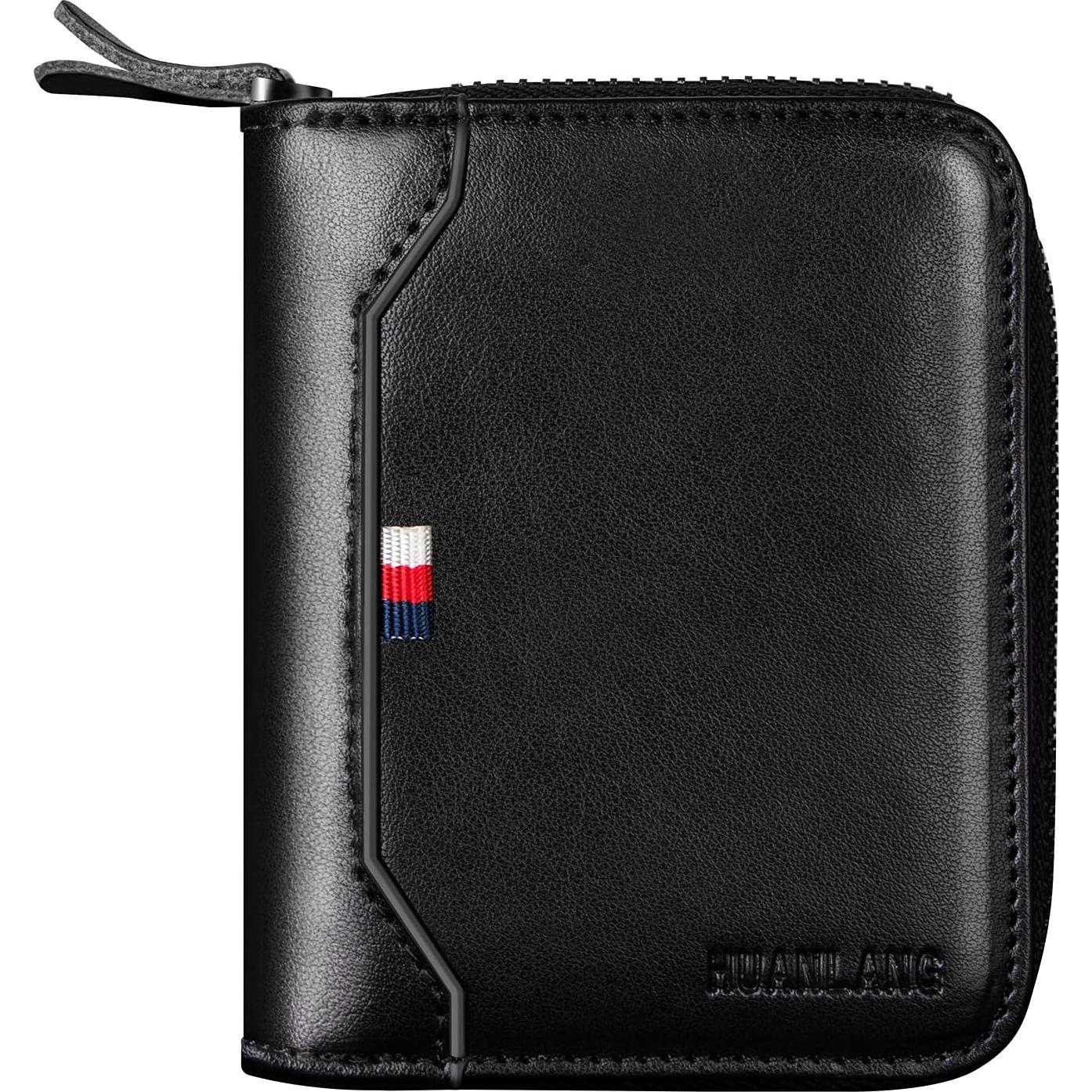 Cartera de Hombre HUANLANG con Bloqueo RFID y Cremallera
