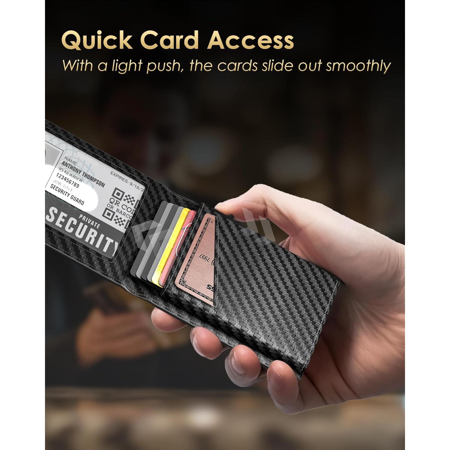 Billetera Minimalista QLD para Hombres con Bloqueo RFID