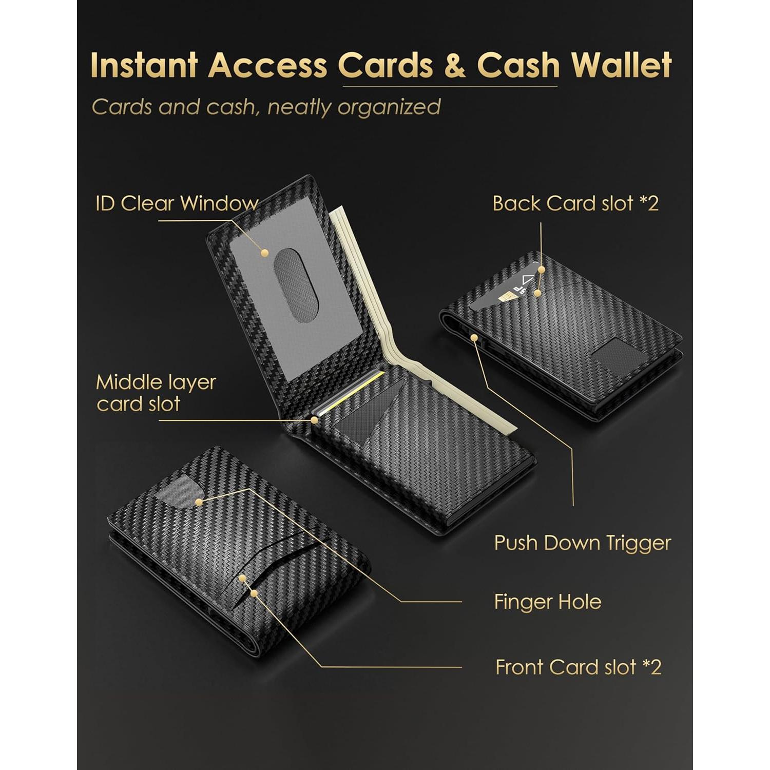 Billetera Minimalista QLD para Hombres con Bloqueo RFID