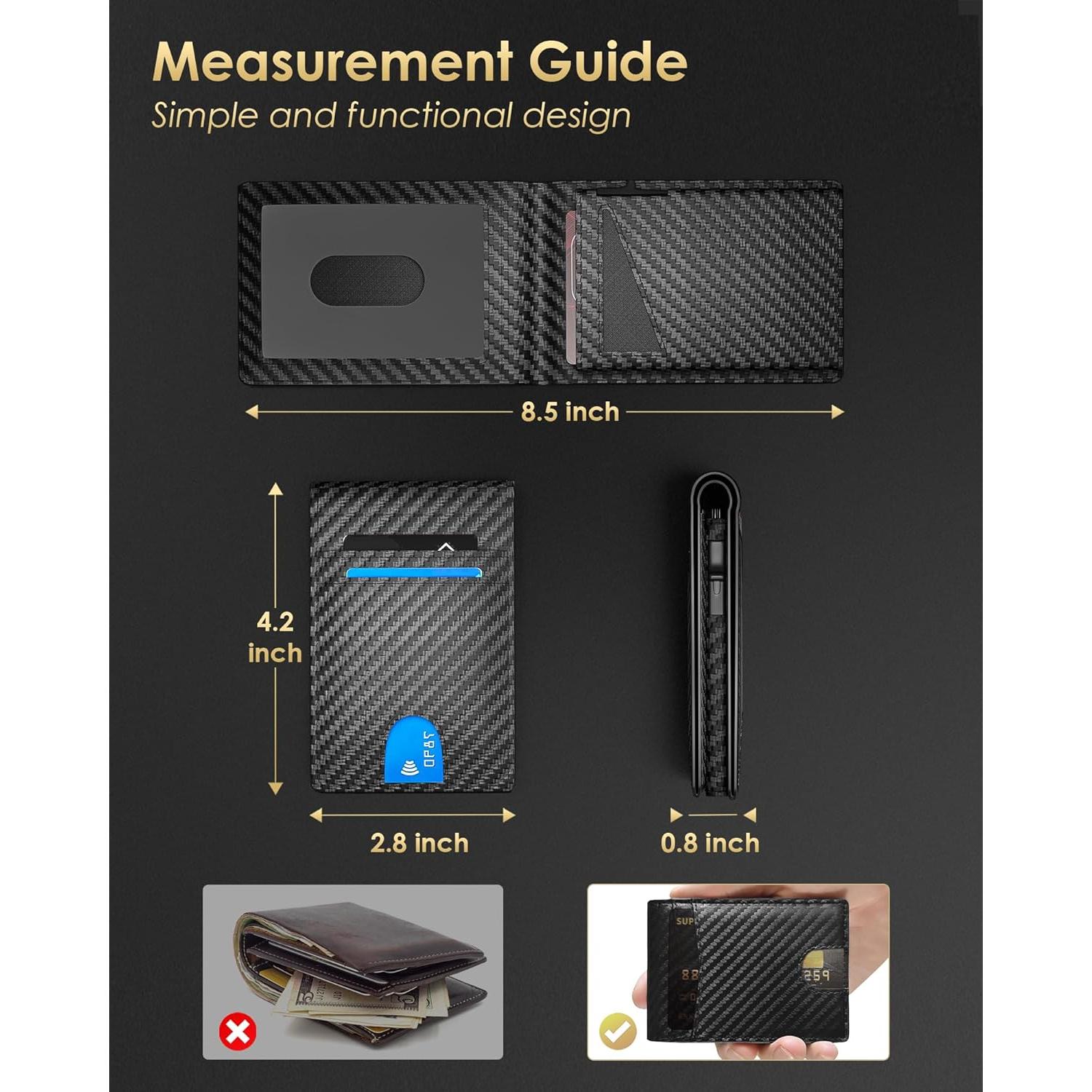 Billetera Minimalista QLD para Hombres con Bloqueo RFID