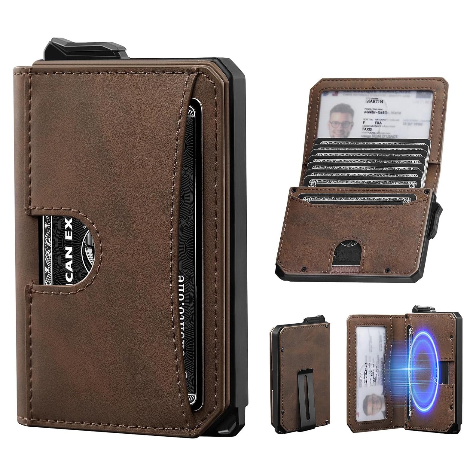 Billetera minimalista para hombres iwantit con bloqueo RFID