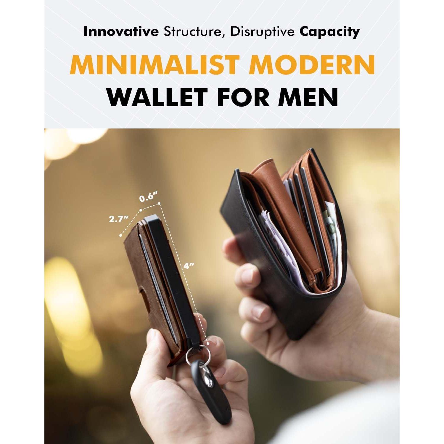 Billetera minimalista para hombres iwantit con bloqueo RFID