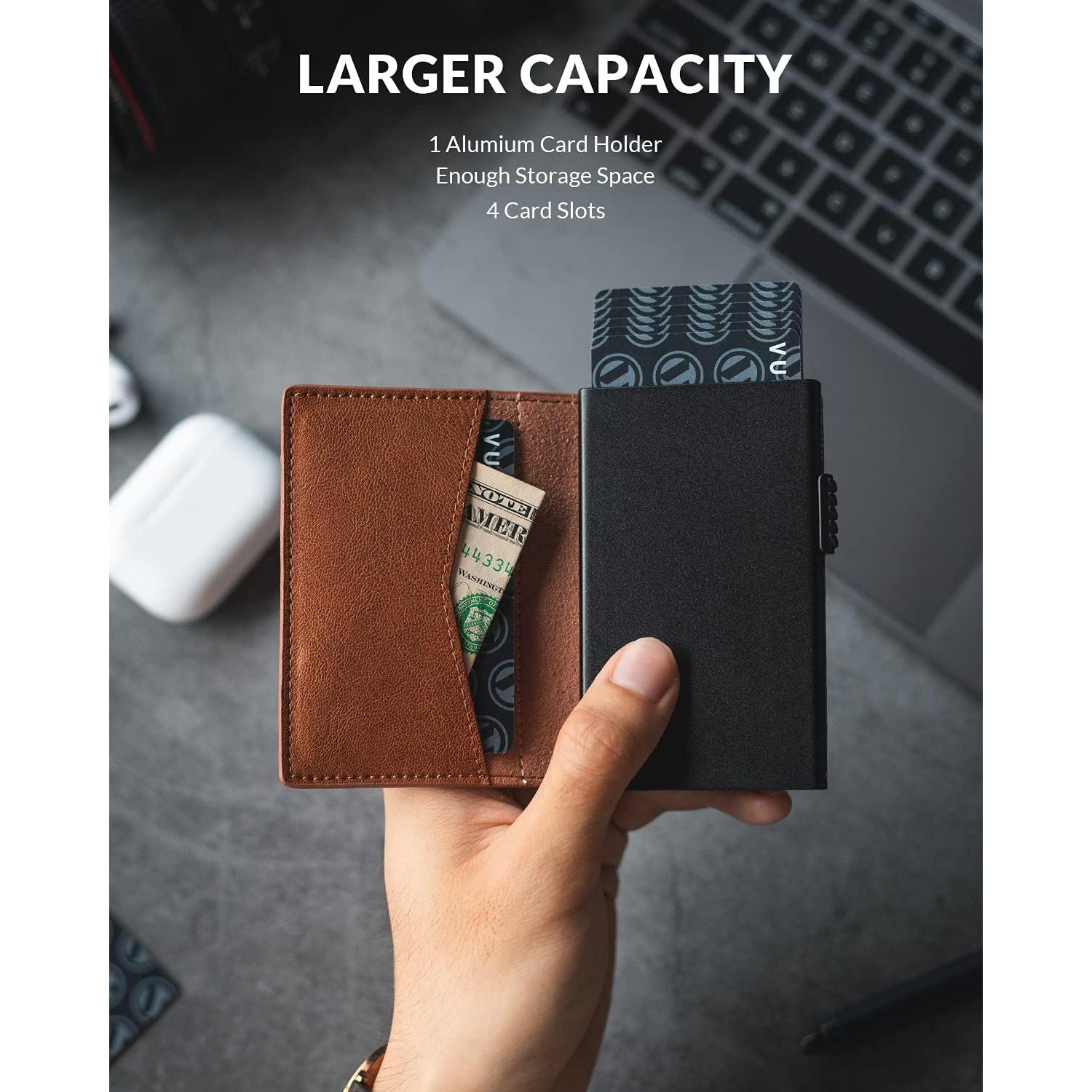 Billetera Slim VULKIT para Hombre con Bloqueo RFID - Capacidad 11 Tarjetas