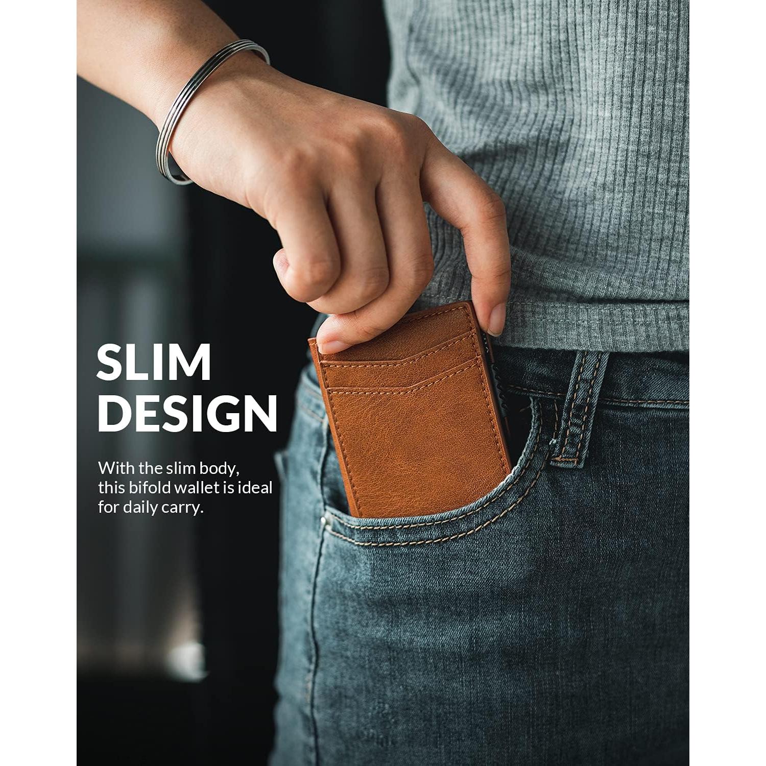 Billetera Slim VULKIT para Hombre con Bloqueo RFID - Capacidad 11 Tarjetas