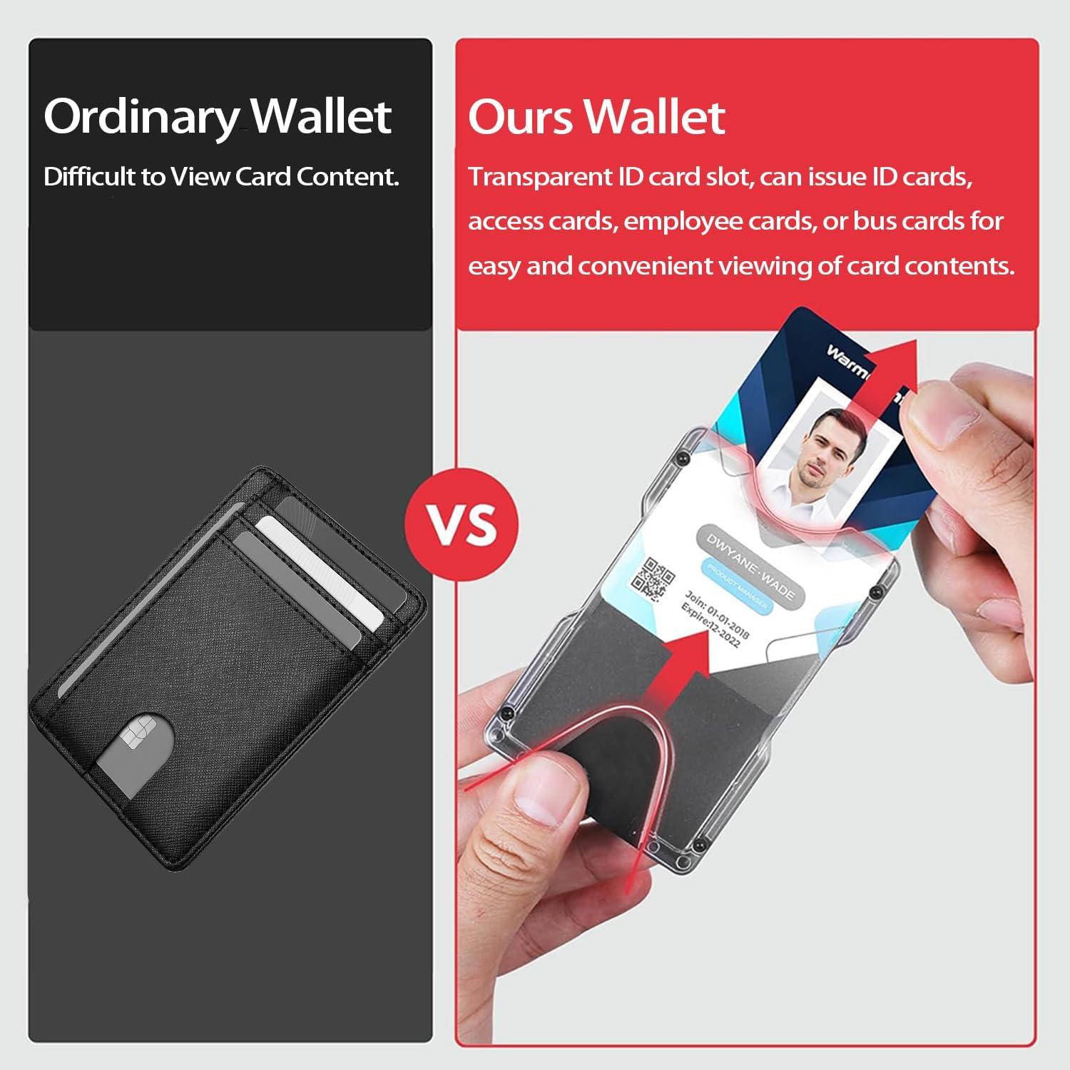 Billetera Slim HNHFTT de Aluminio con Bloqueo RFID - Negro