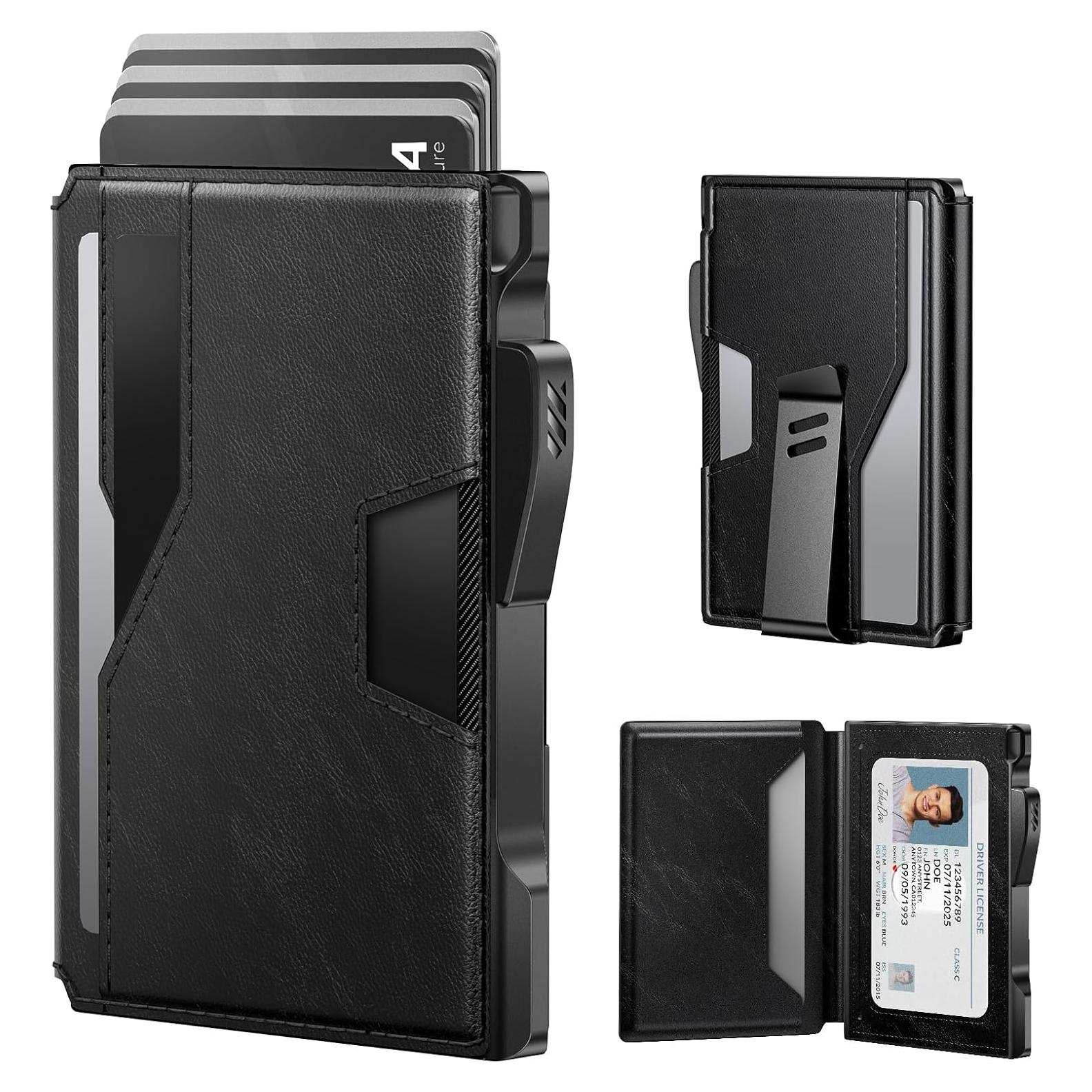 Cartera Inteligente Typecase para Hombres - Negro, Bifold RFID