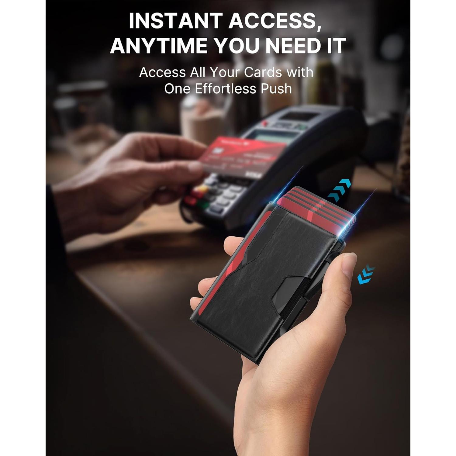 Cartera Inteligente Typecase para Hombres - Negro, Bifold RFID