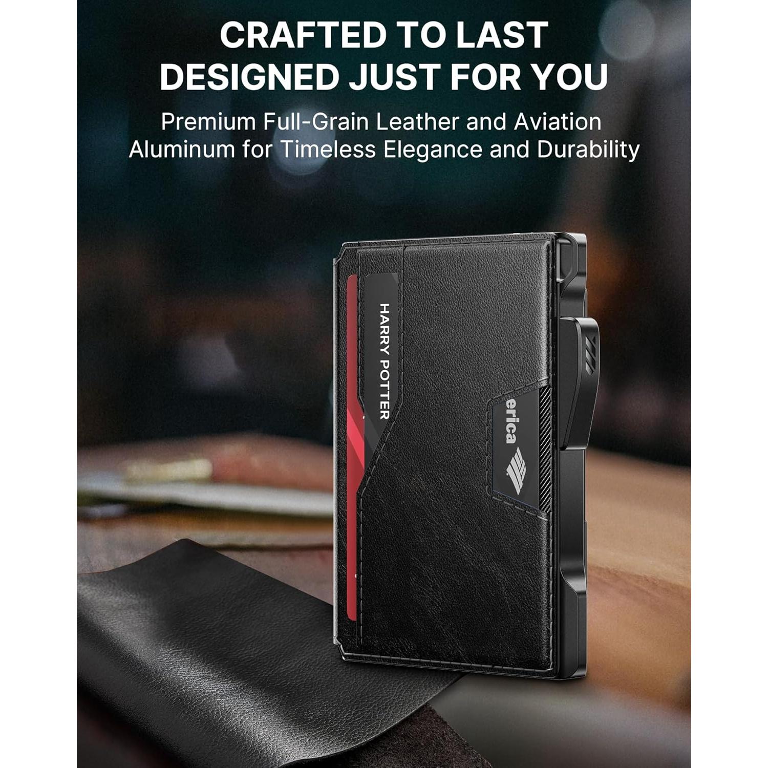 Cartera Inteligente Typecase para Hombres - Negro, Bifold RFID