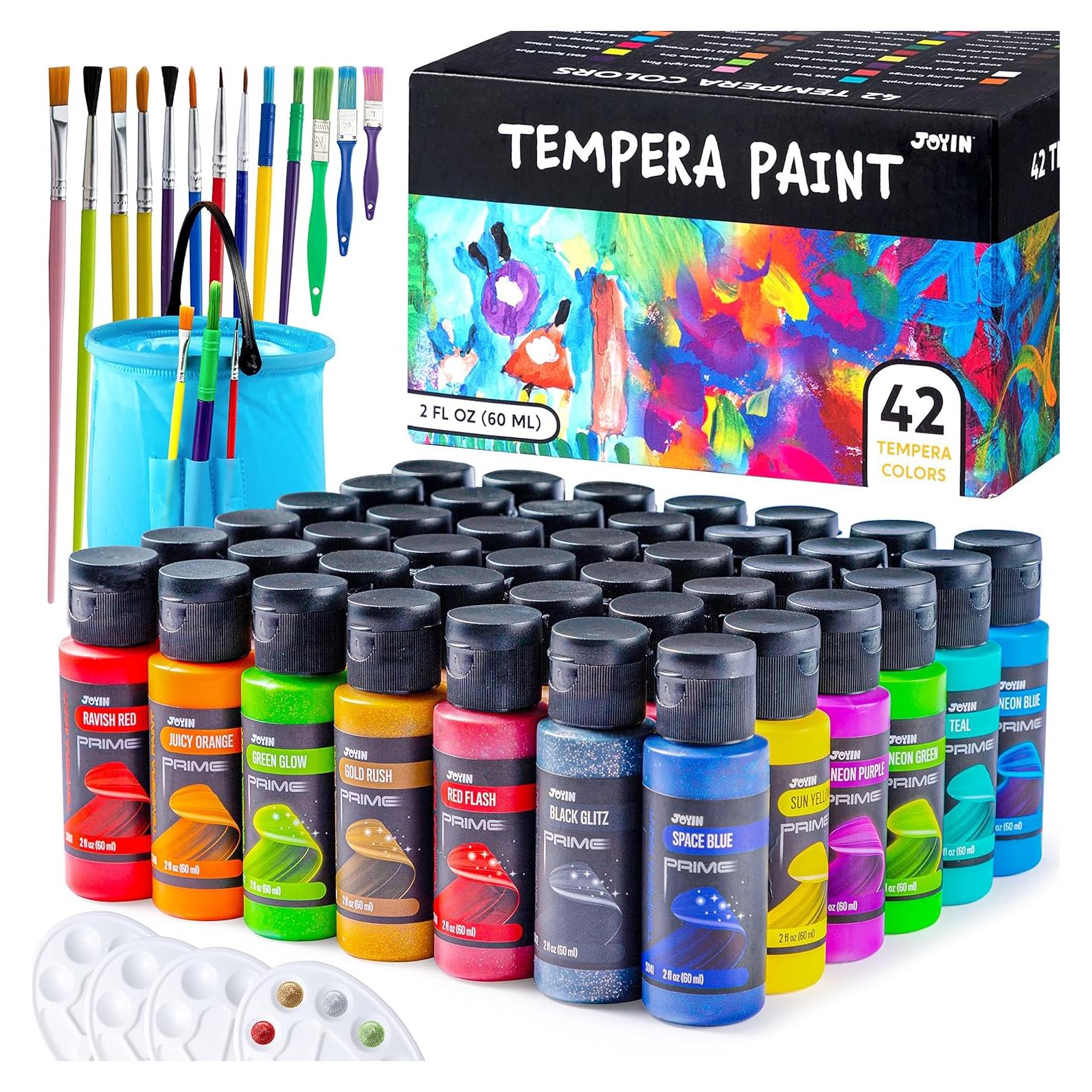 Juego de Pintura Tempera JOYIN 42 Colores No Tóxica