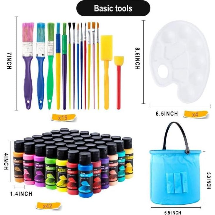 Juego de Pintura Tempera JOYIN 42 Colores No Tóxica