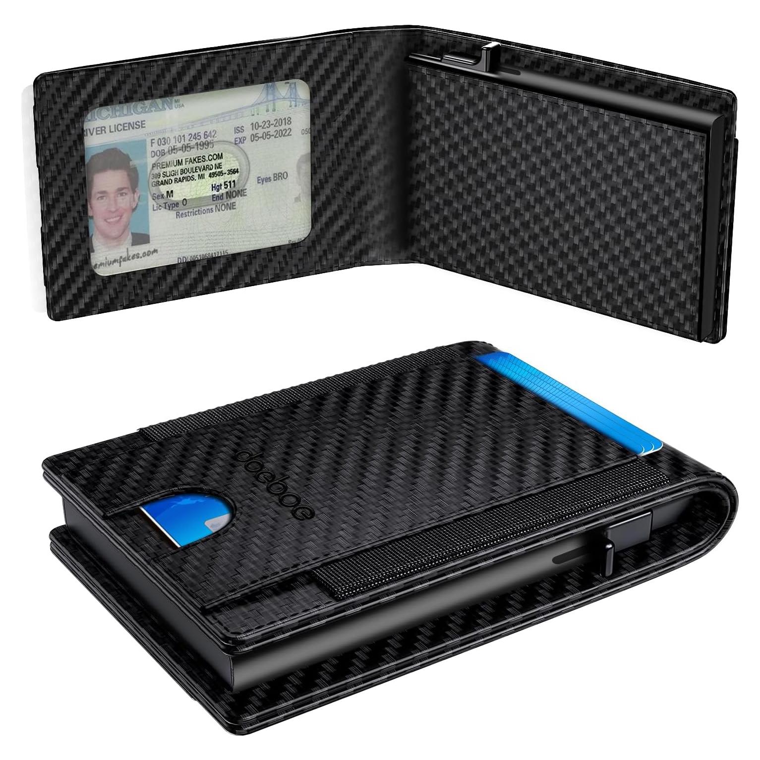 Billetera metálica Ridge Doeboe para hombres con bloqueo RFID