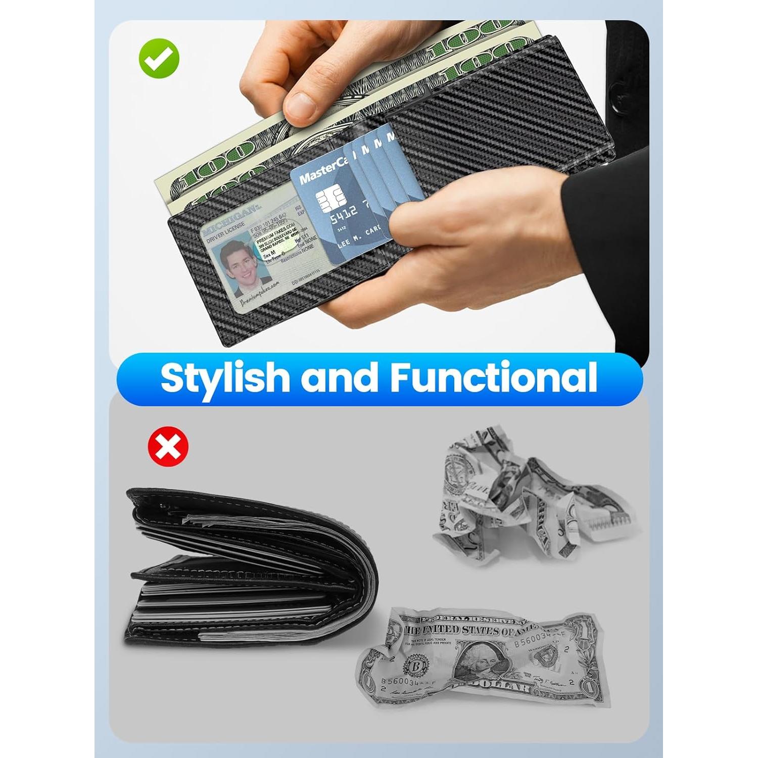 Billetera metálica Ridge Doeboe para hombres con bloqueo RFID