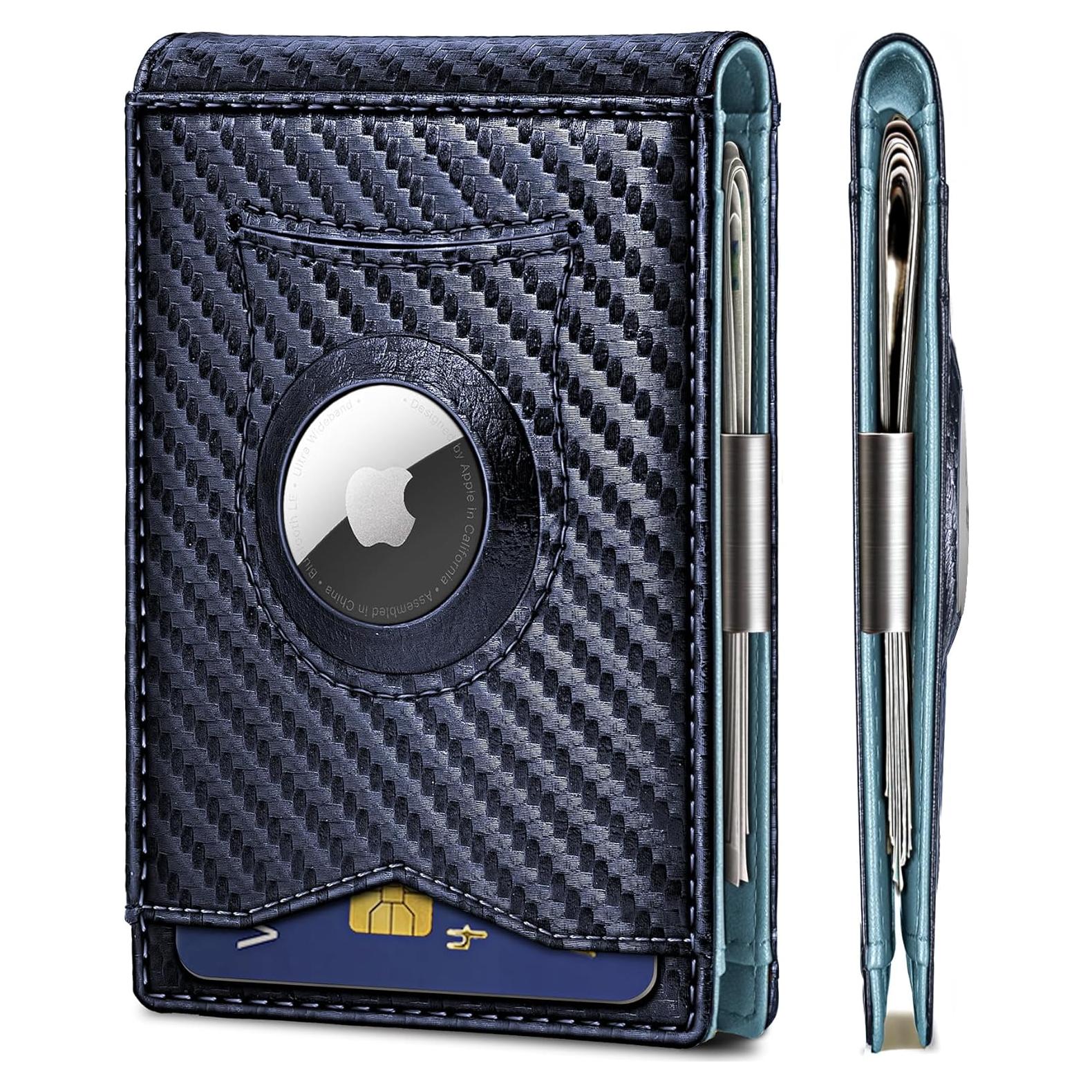 Billetera delgada para hombres Bulliant con bloqueo RFID 11 tarjetas