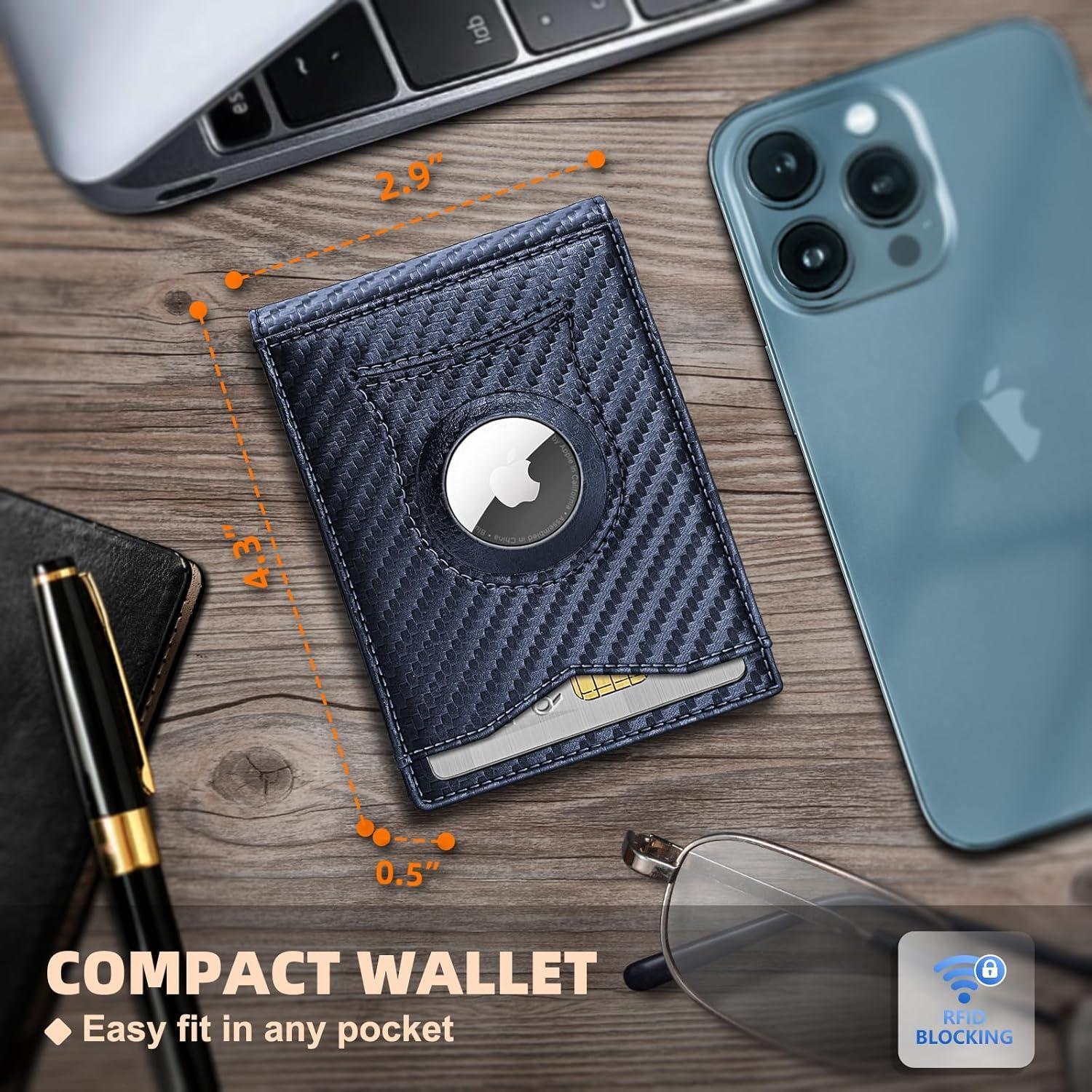 Billetera delgada para hombres Bulliant con bloqueo RFID 11 tarjetas