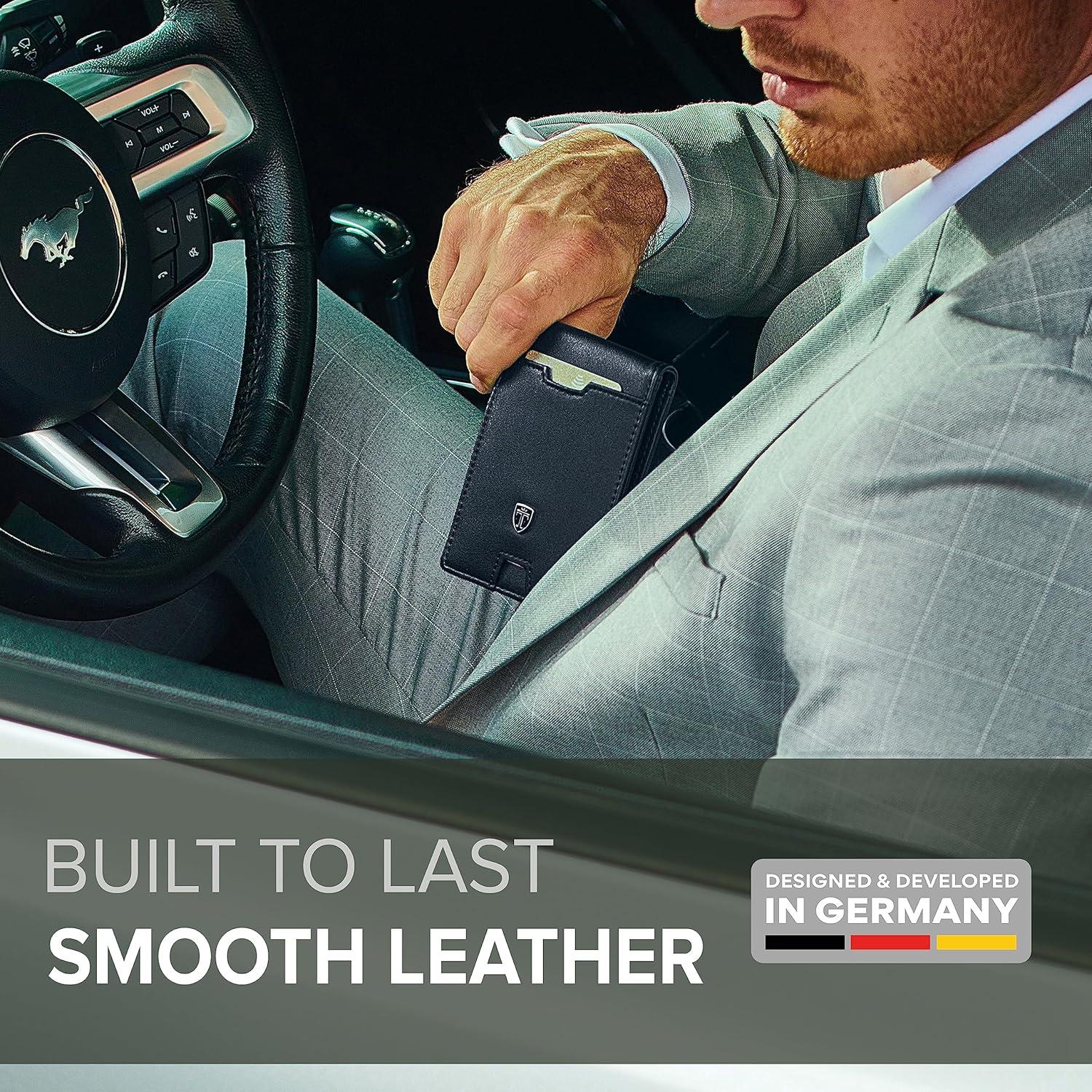 Cartera Slim TRAVANDO Atlanta Hombre RFID Negro - Clip Dinero