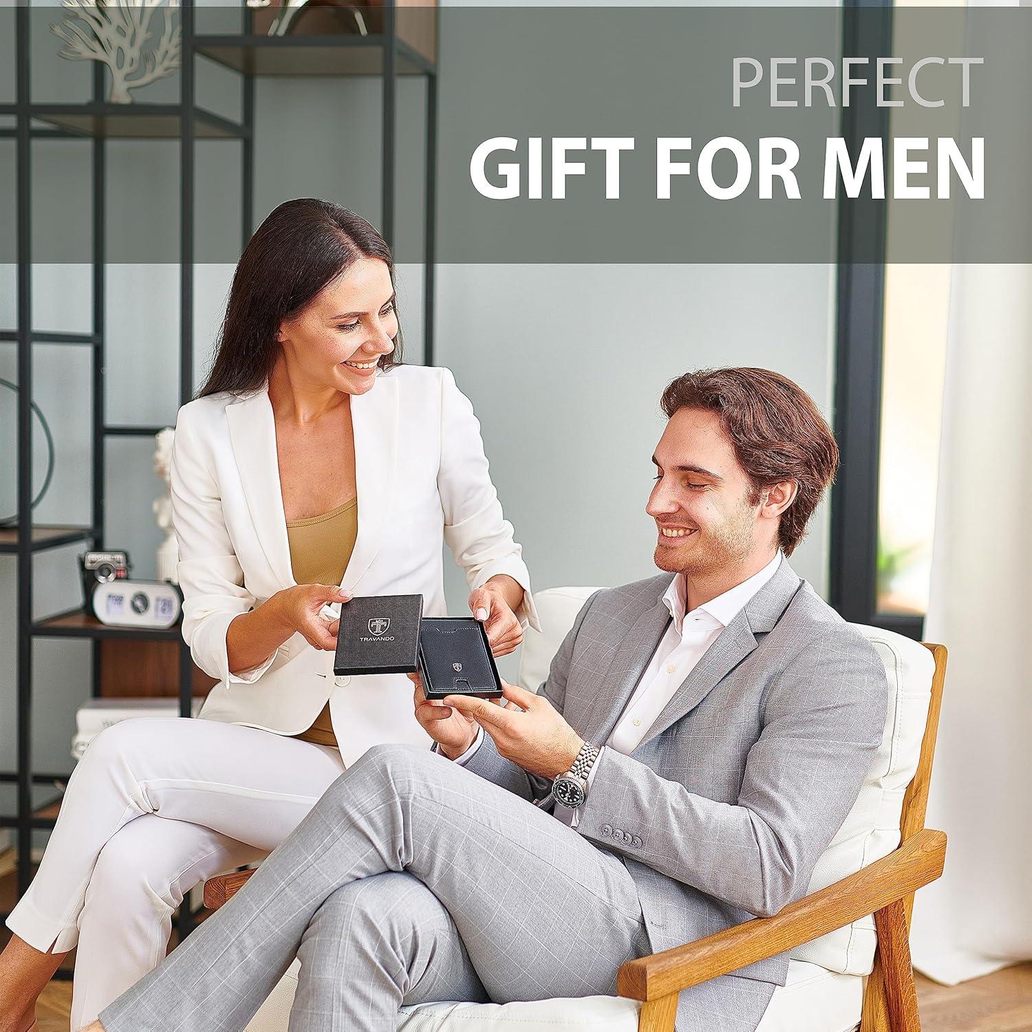 Cartera Slim TRAVANDO Atlanta Hombre RFID Negro - Clip Dinero