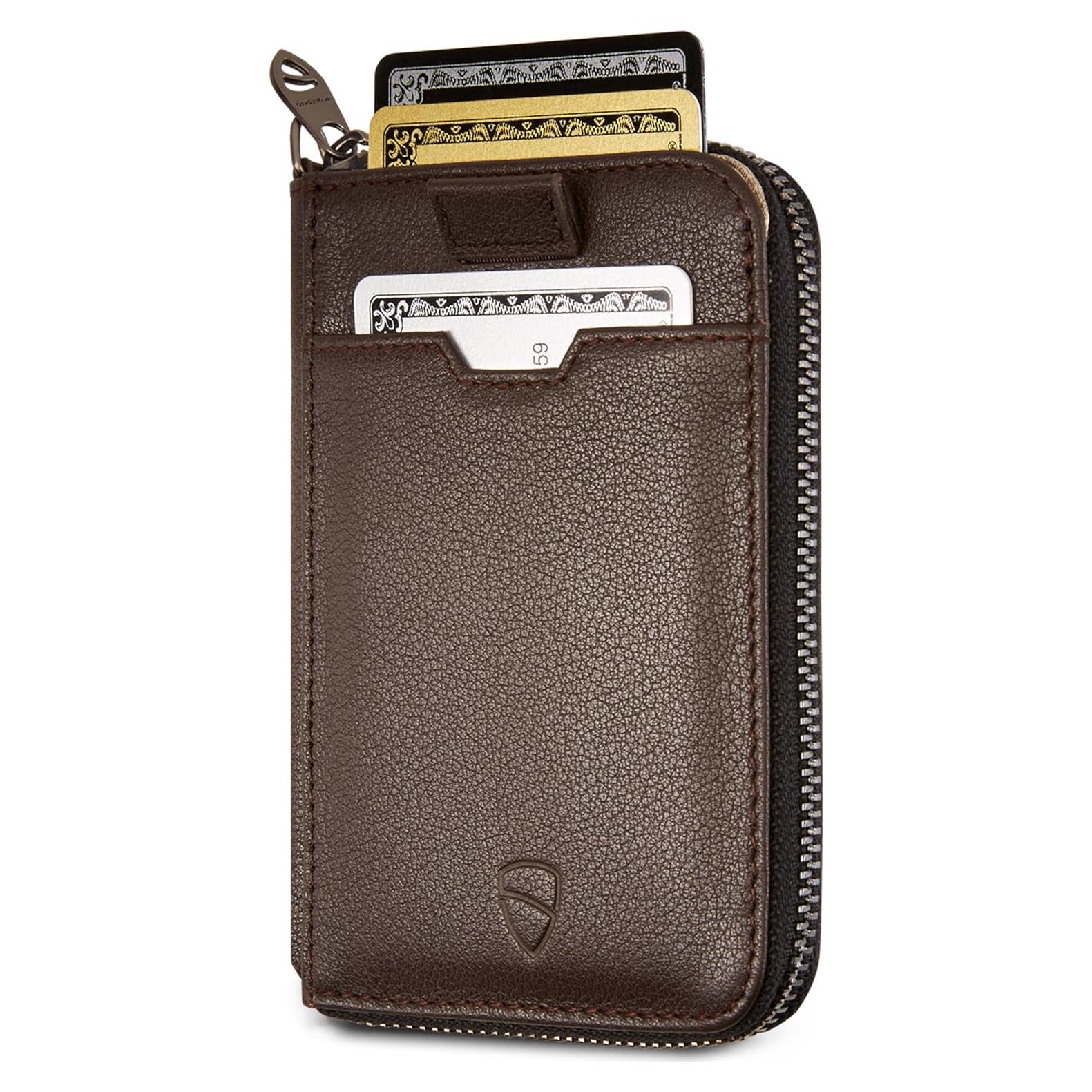 Cartera de Cuero Minimalista Vaultskin NOTTING HILL con Bloqueo RFID