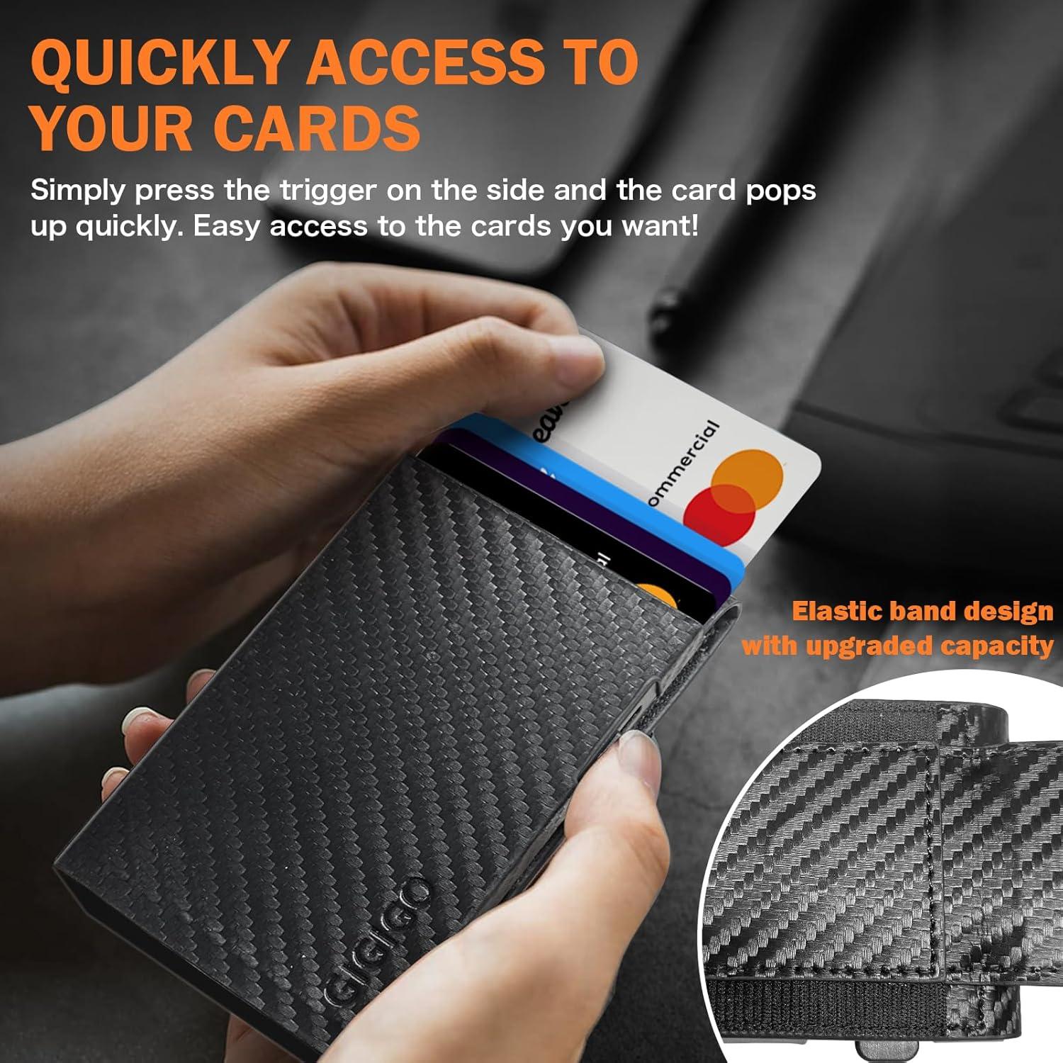 Billetera GIGIGO Minimalista para Hombres con Bloqueo RFID