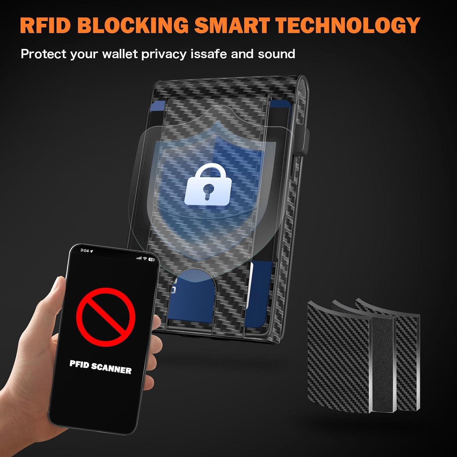 Billetera GIGIGO Minimalista para Hombres con Bloqueo RFID