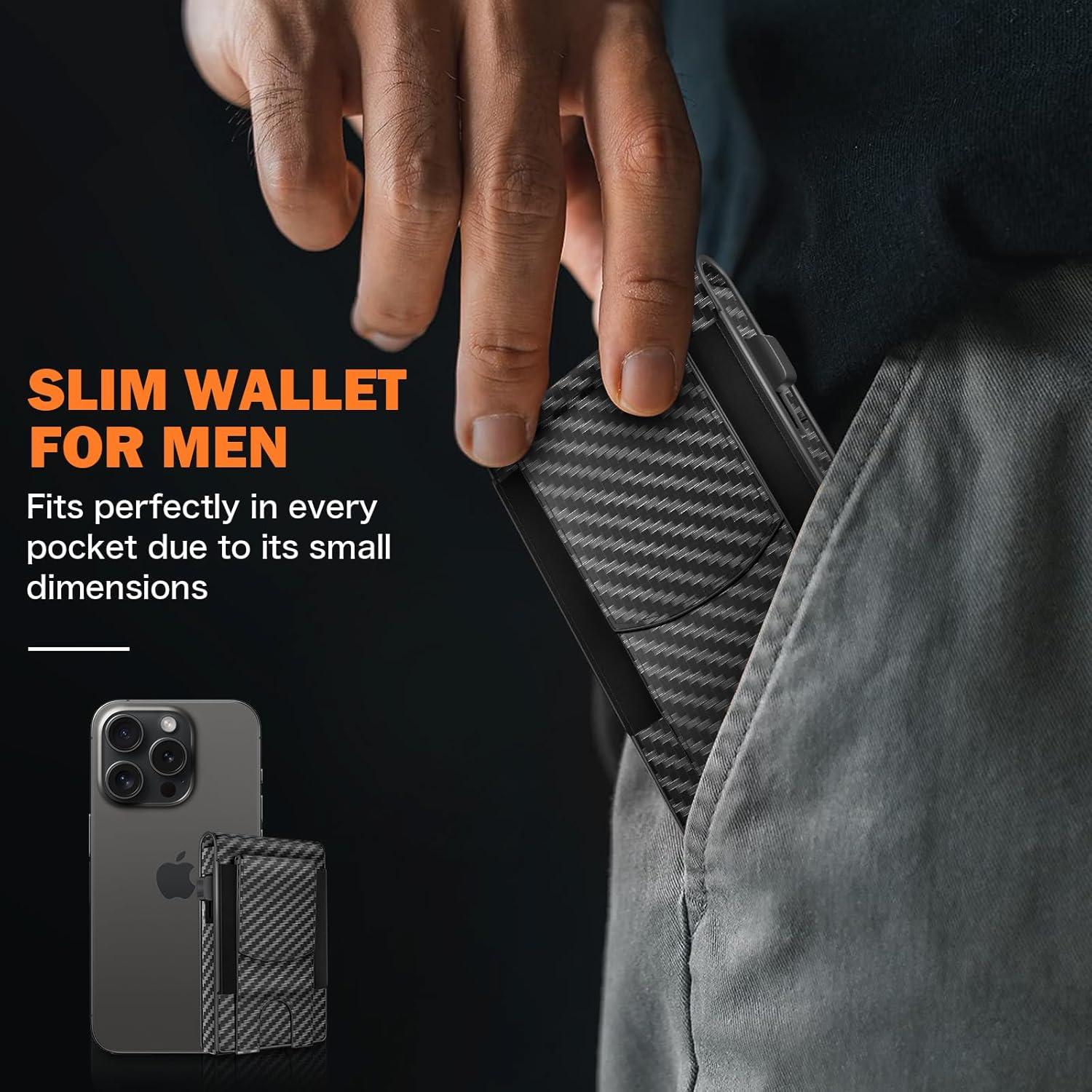 Billetera GIGIGO Minimalista para Hombres con Bloqueo RFID