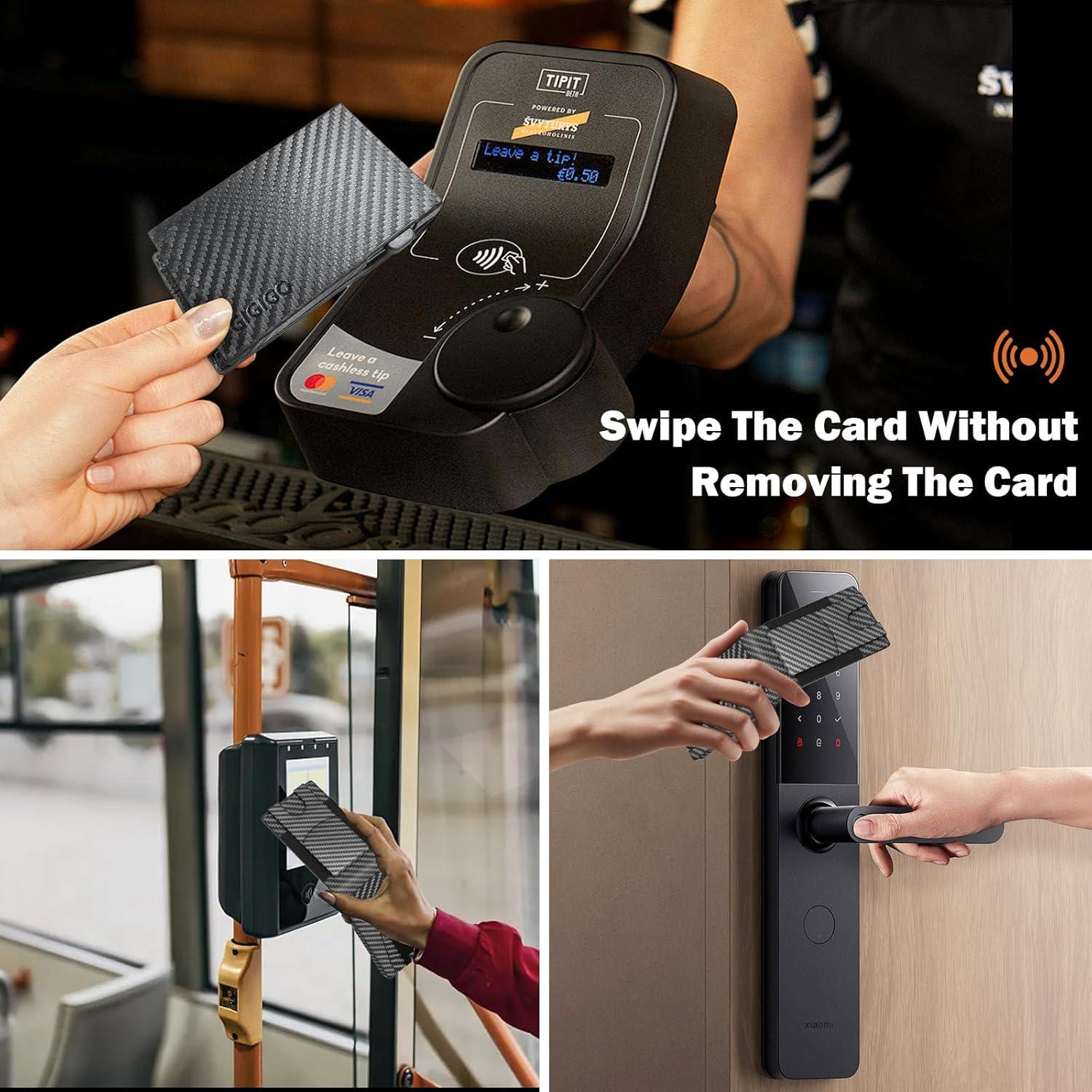 Billetera GIGIGO Minimalista para Hombres con Bloqueo RFID