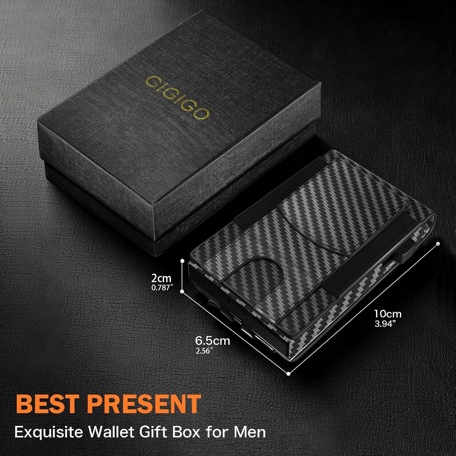 Billetera GIGIGO Minimalista para Hombres con Bloqueo RFID