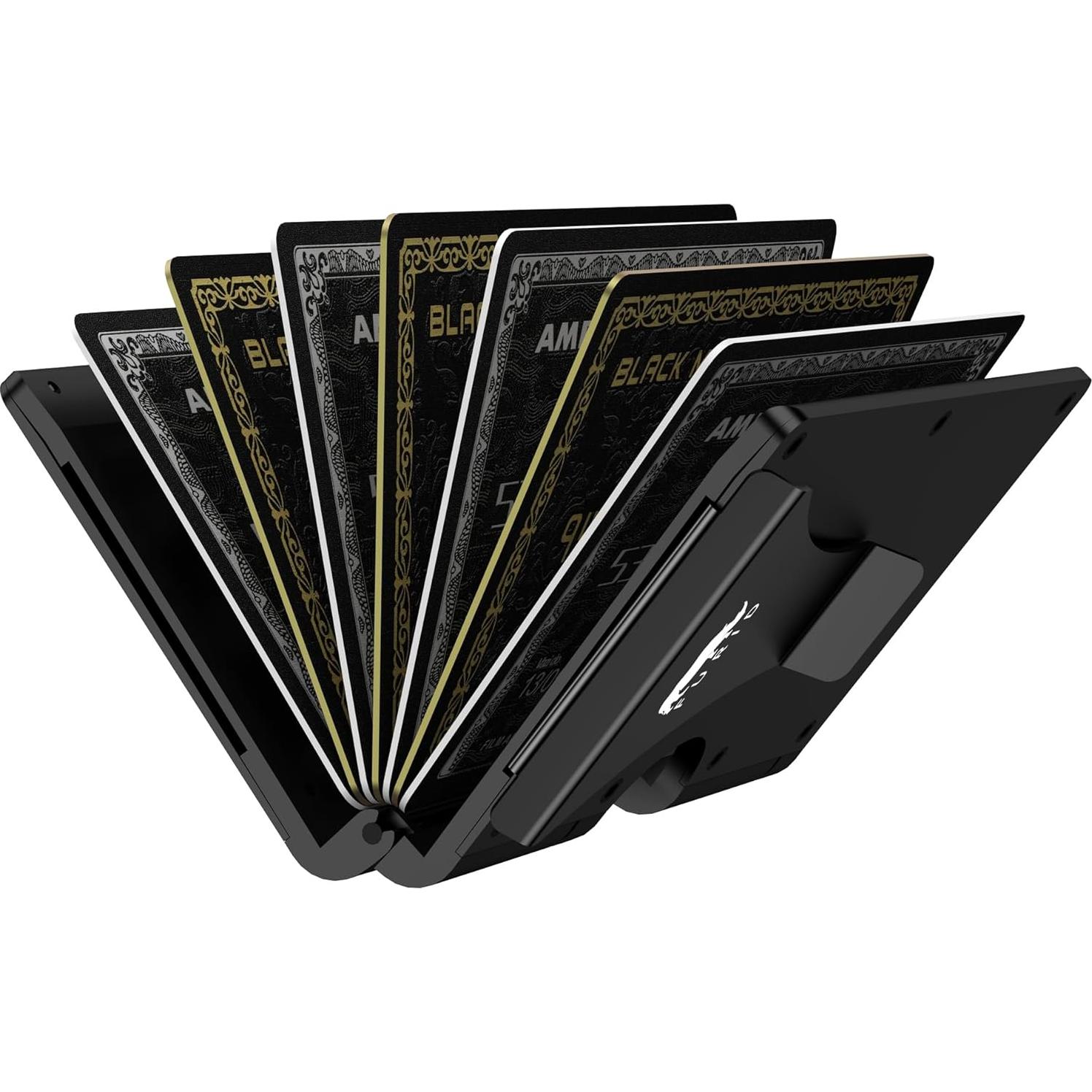 Billetera Minimalista de Metal con Clip para Dinero - RFID - Negro