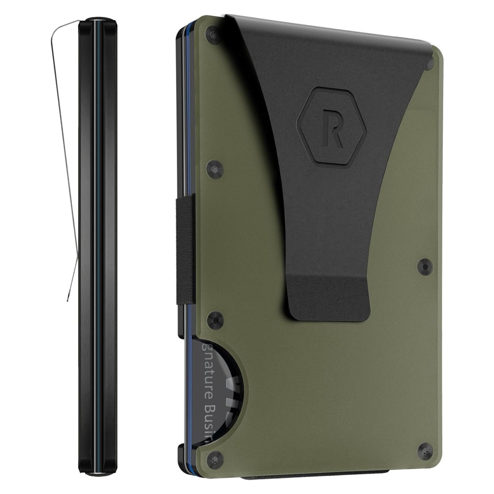 Cartera Ridge Minimalista RFID para Hombres - Oliva Mate