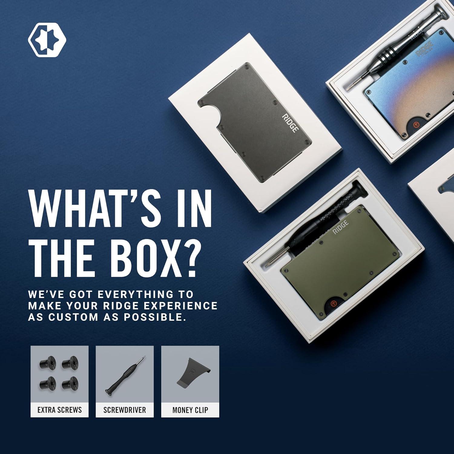 Cartera Ridge Minimalista RFID para Hombres - Oliva Mate