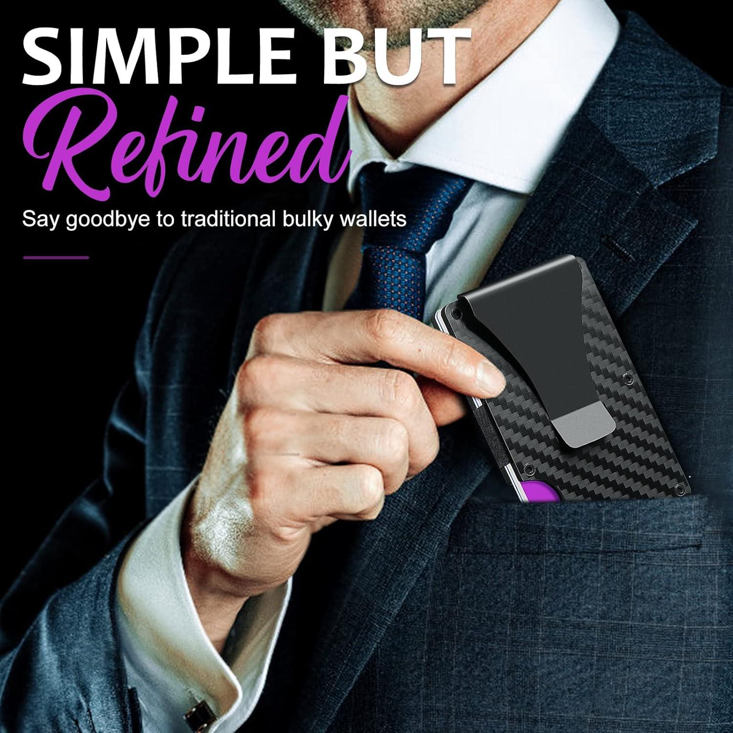 Billetera Minimalista T-carbon con Bloqueo RFID para Hombres