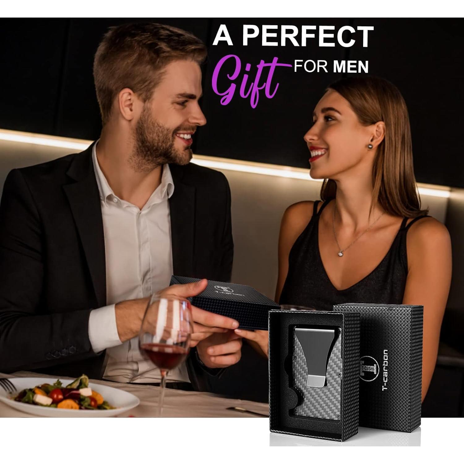 Billetera Minimalista T-carbon con Bloqueo RFID para Hombres