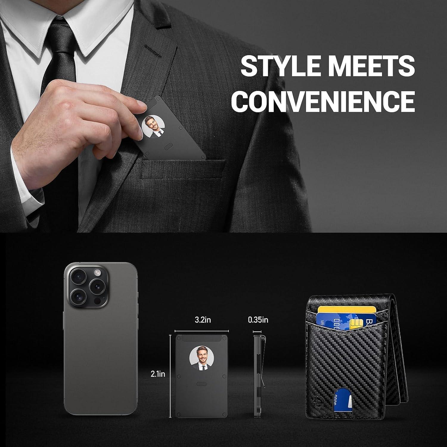 Billetera Antirrobo ETOFIXEE Tech para Hombres RFID Personalizable