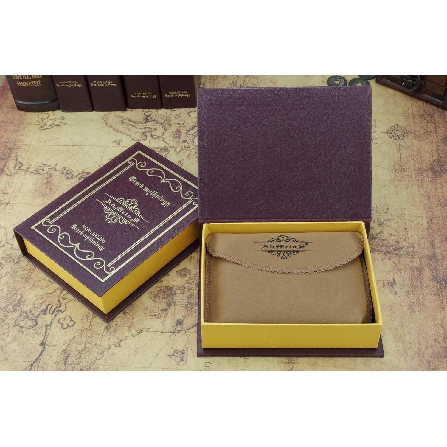 Cartera Bifold de Cuero Genuino Admetus con Cierre y RFID