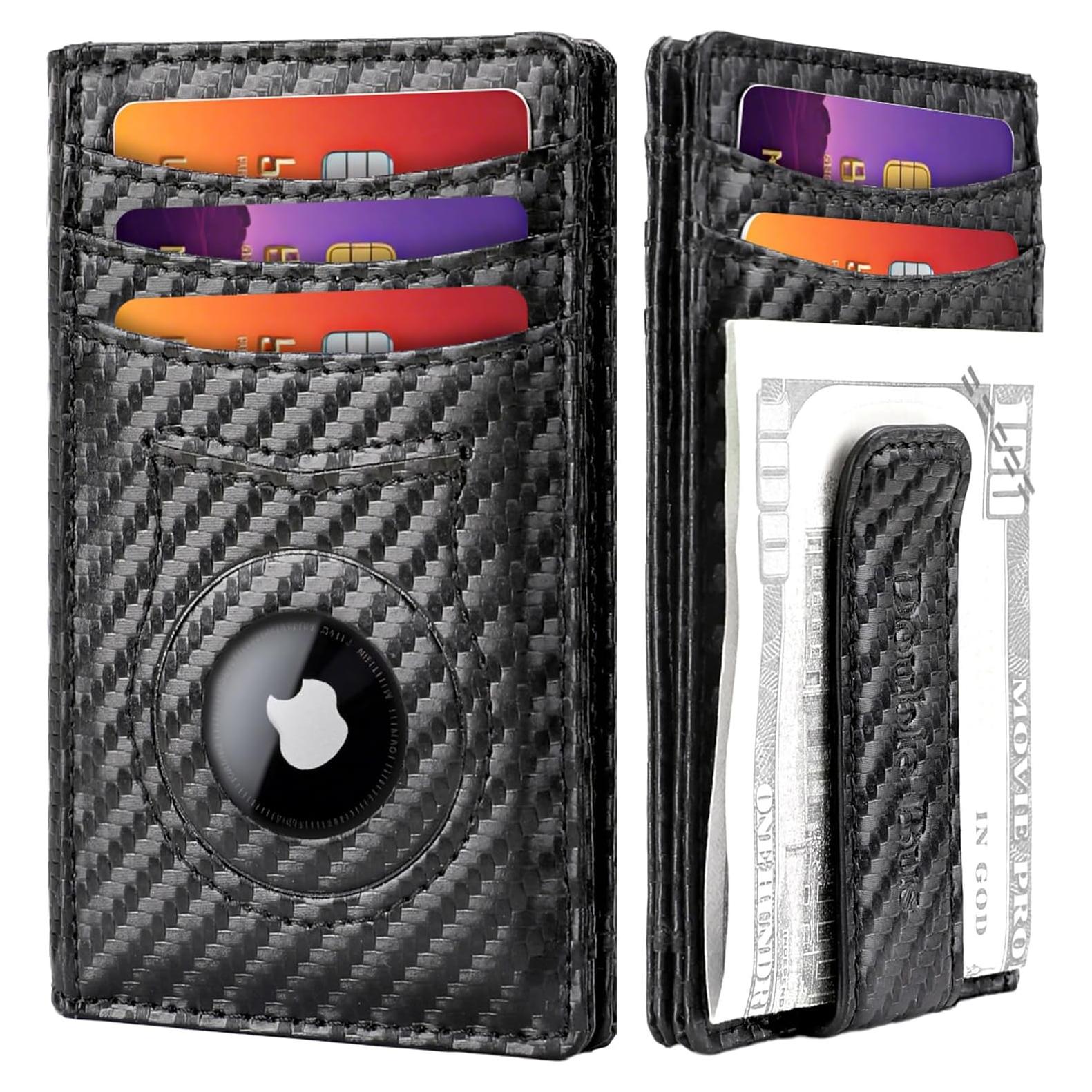 Billetera delgada RFID Double Bus para hombres - Bifold minimalista