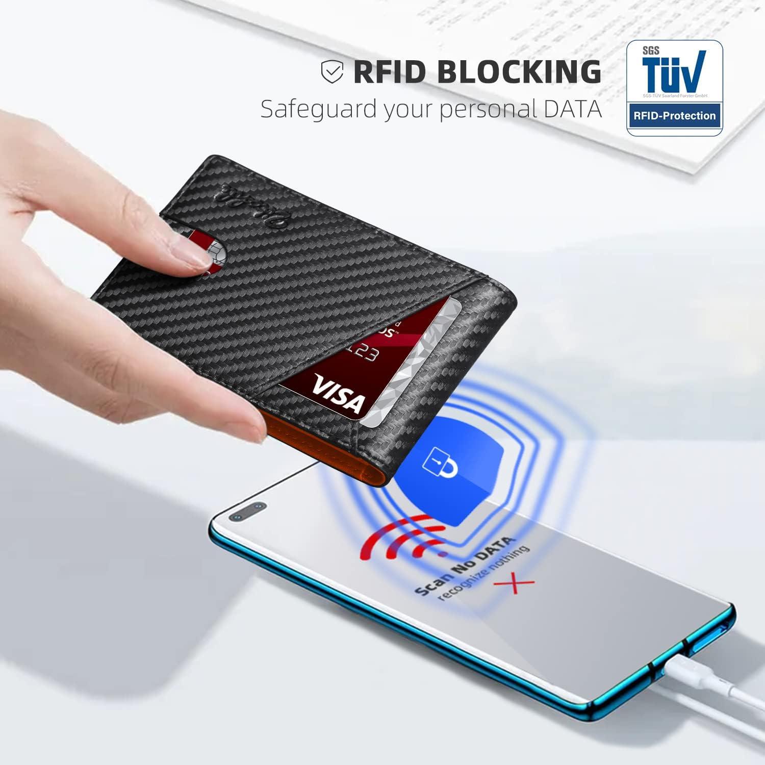 Billetera Zitahli para Hombres con Clip y Bloqueo RFID - Negra