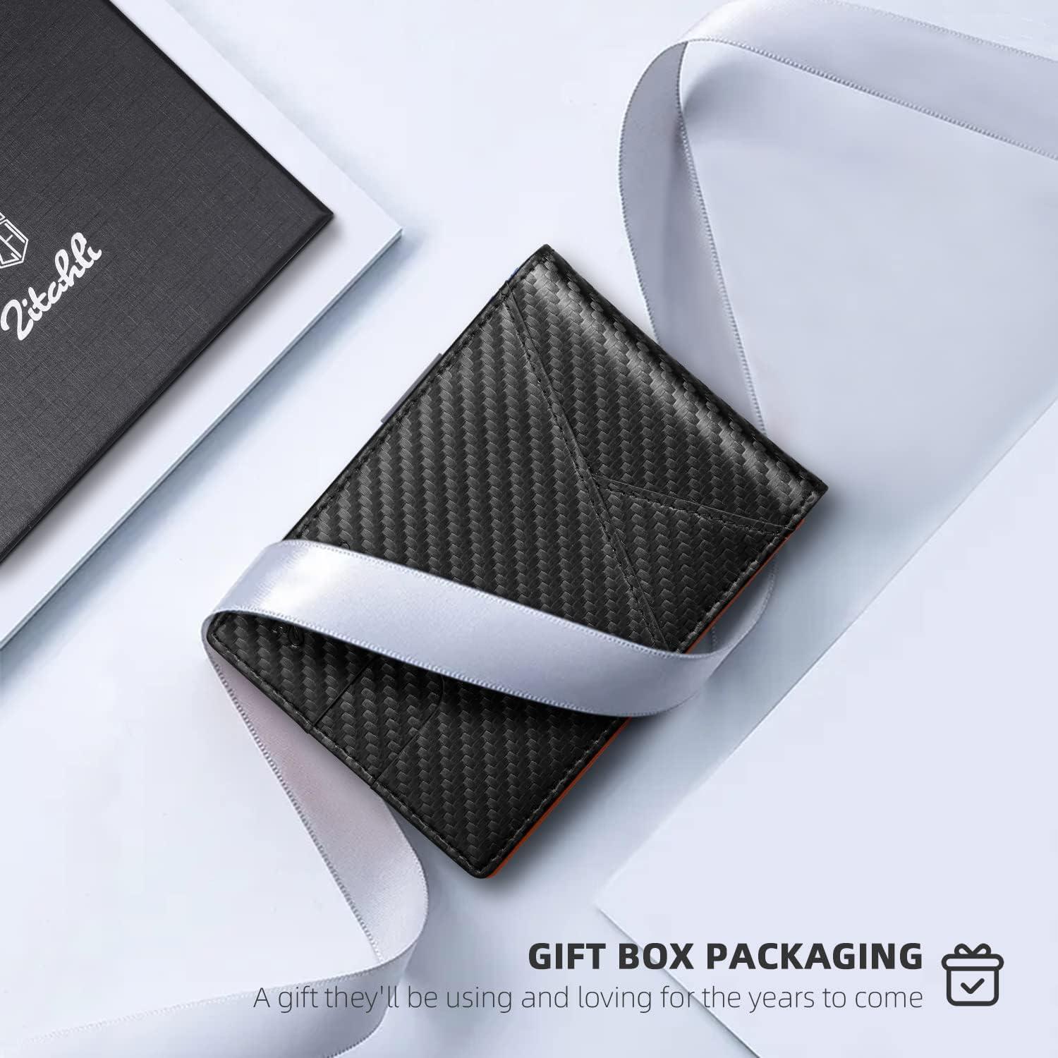 Billetera Zitahli para Hombres con Clip y Bloqueo RFID - Negra