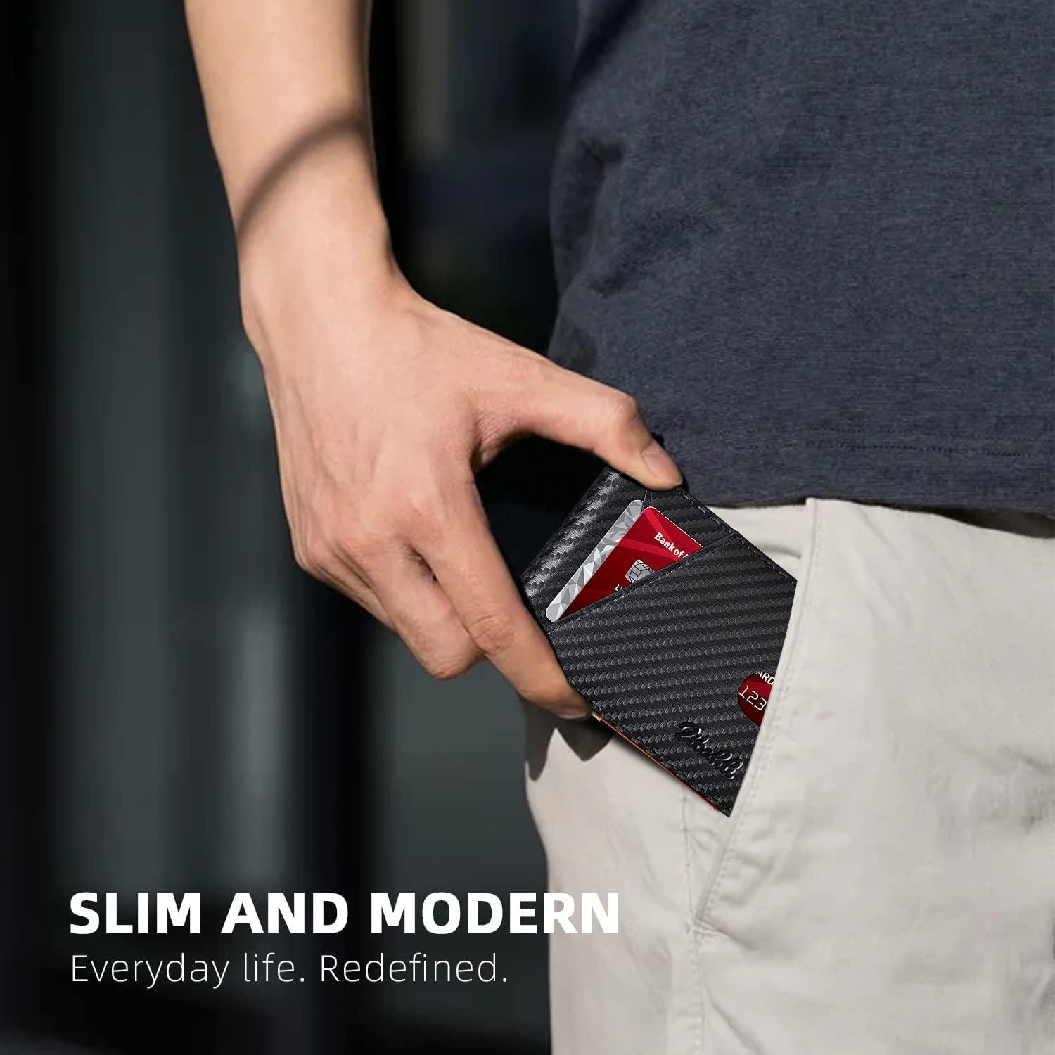 Billetera Zitahli para Hombres con Clip y Bloqueo RFID - Negra