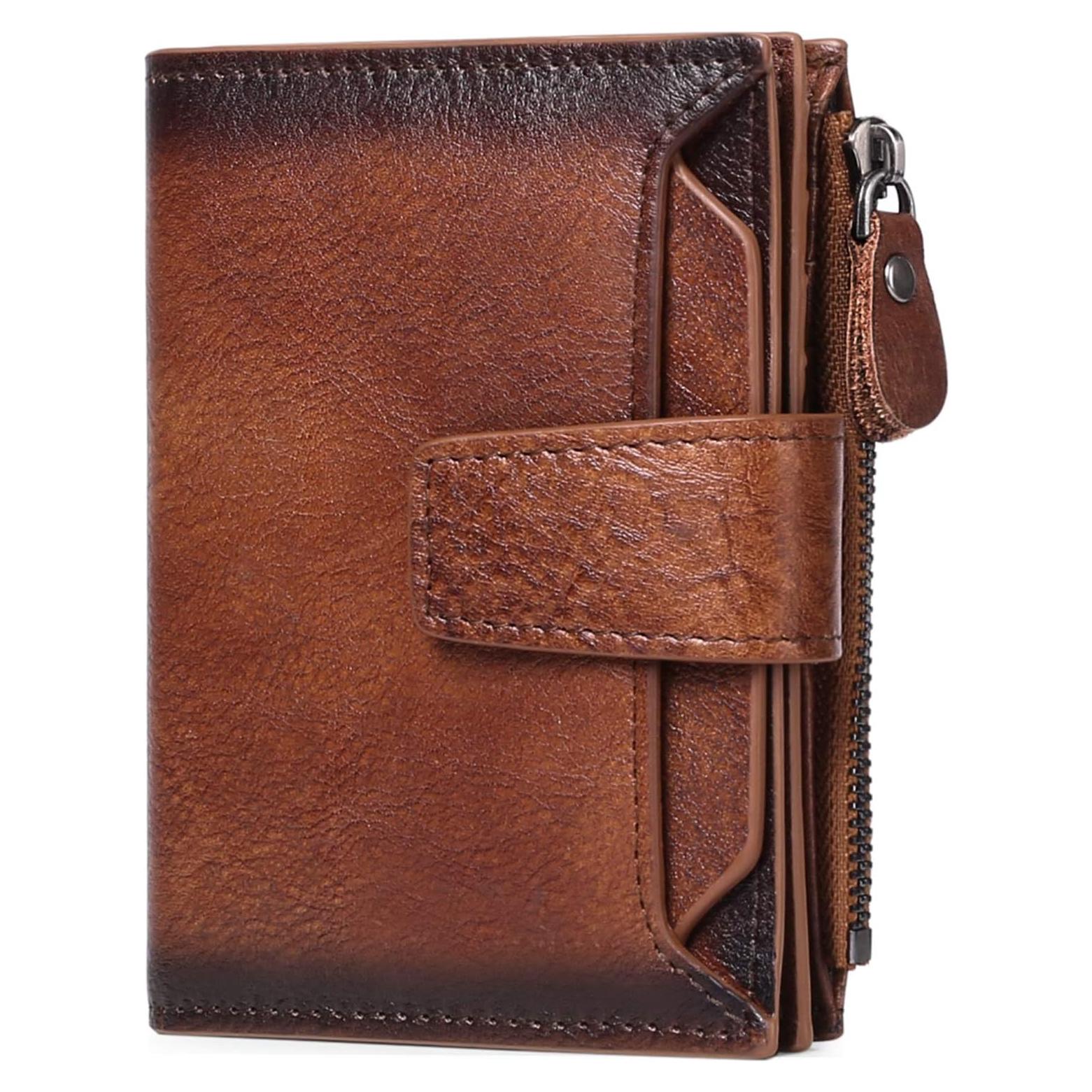 Cartera de cuero FALAN MULE para hombres con bloqueo RFID