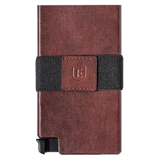 Cartera Slim Ekster Senado de Cuero Marrón con Bloqueo RFID