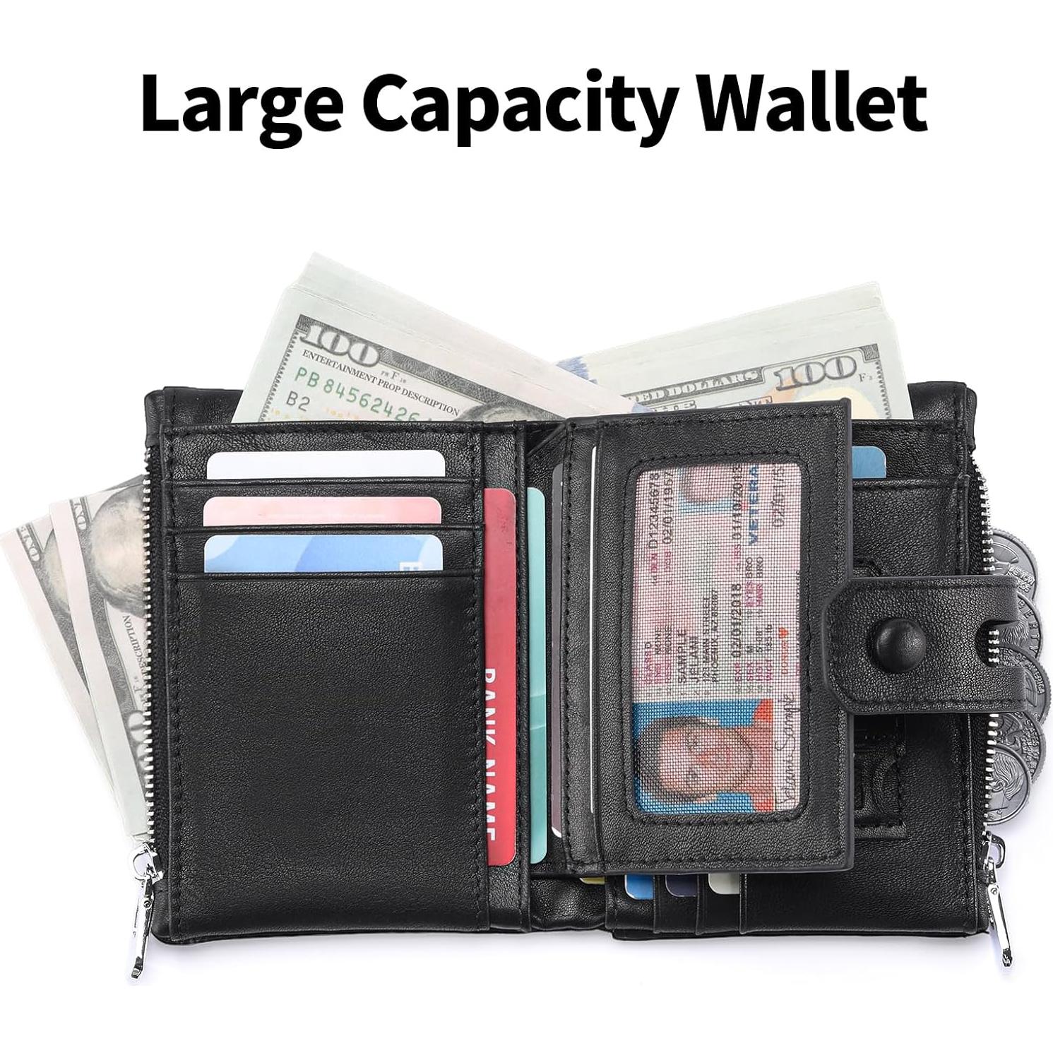 Billetera de cuero FALAN MULE para hombres con bloqueo RFID