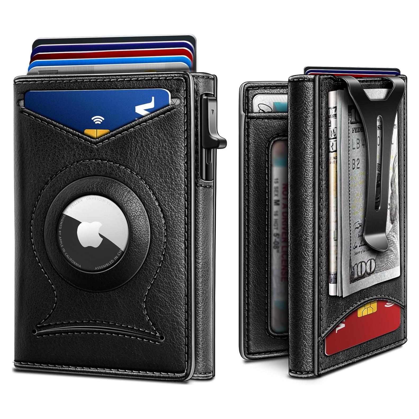 Billetera delgada Bulliant con clip y soporte para 9 tarjetas